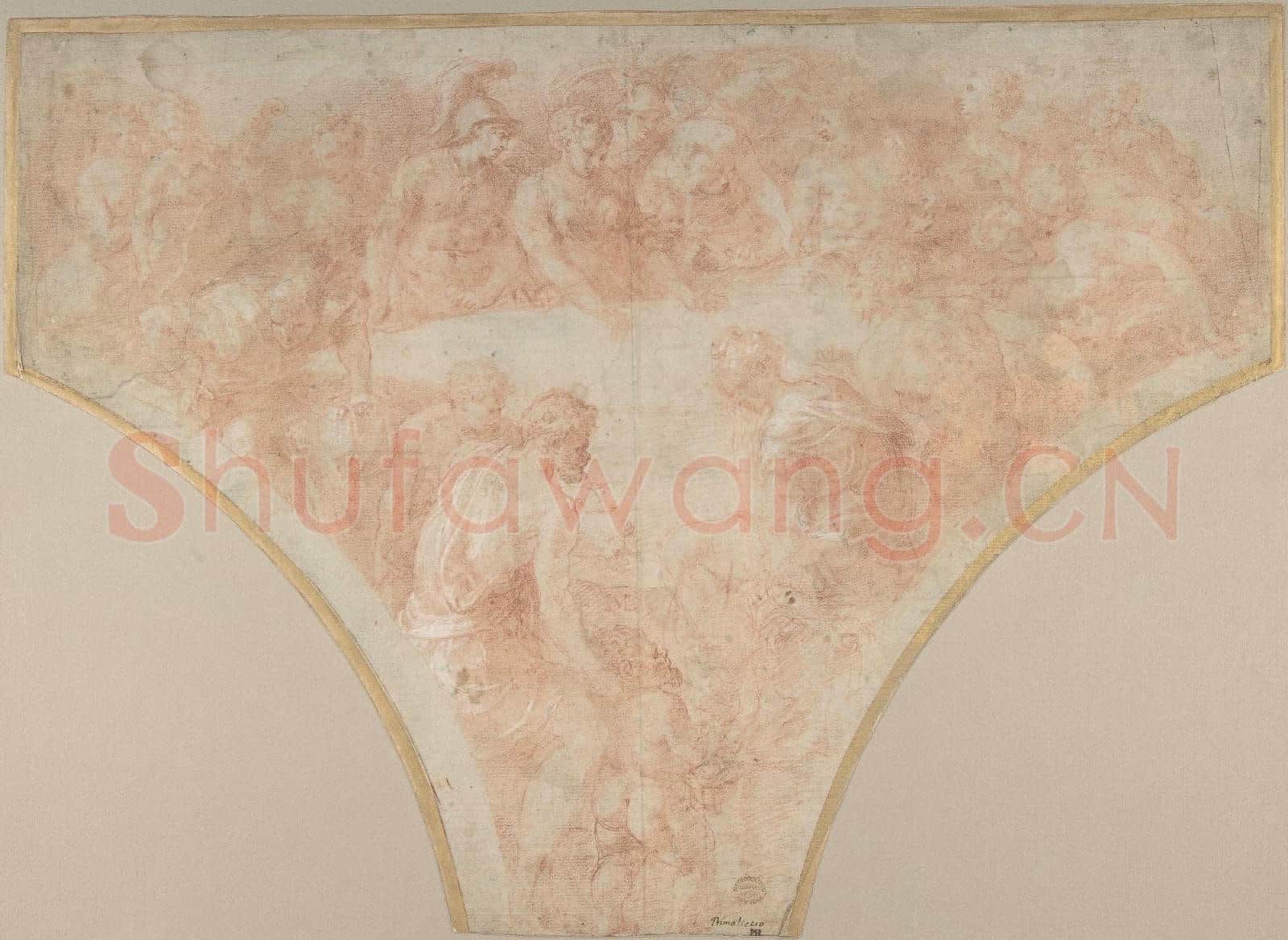 Francesco Primaticcio-Apple of Discord Thrown by Eris at the Marriage.tif