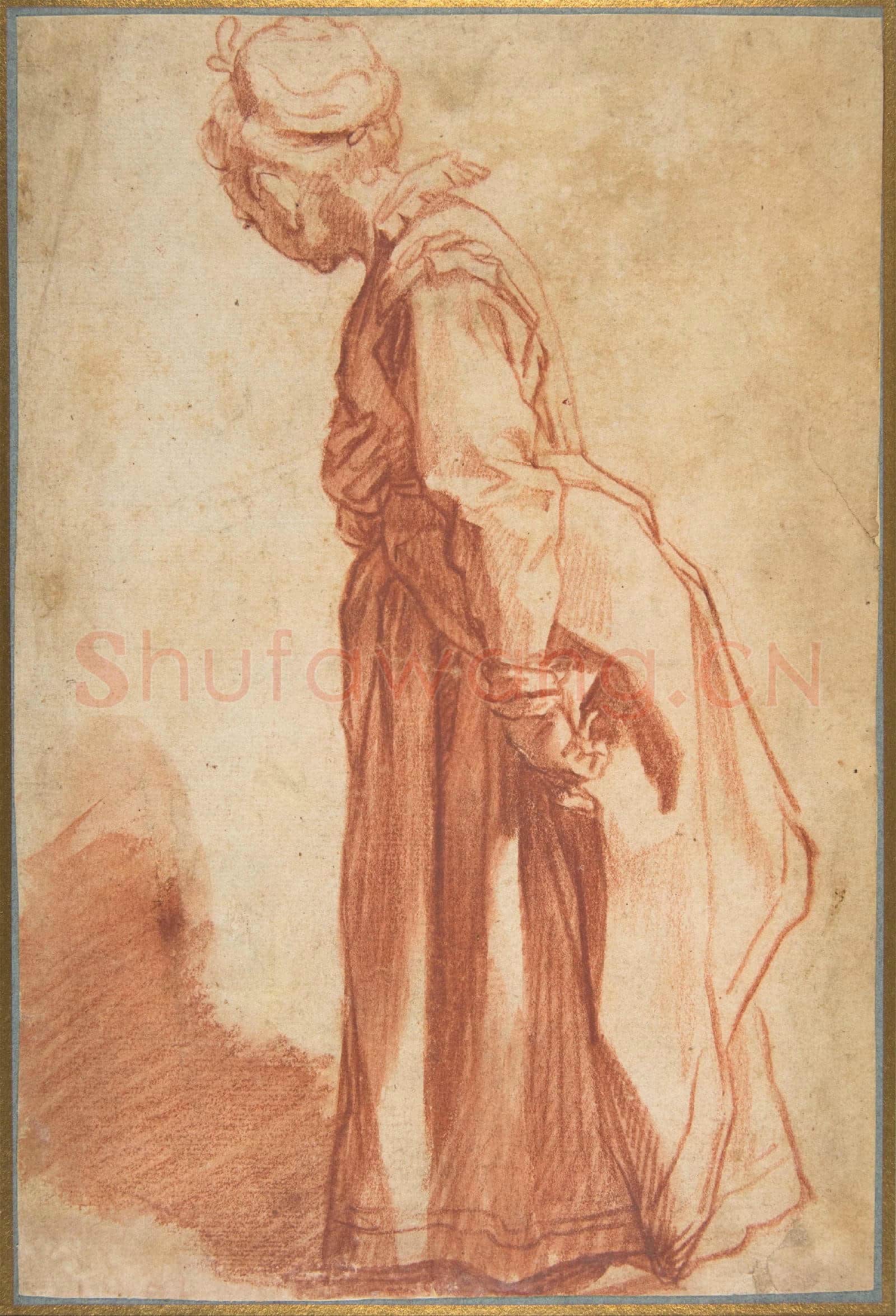 Francesco Vanni-Standing Woman Looking to Left Background.tif