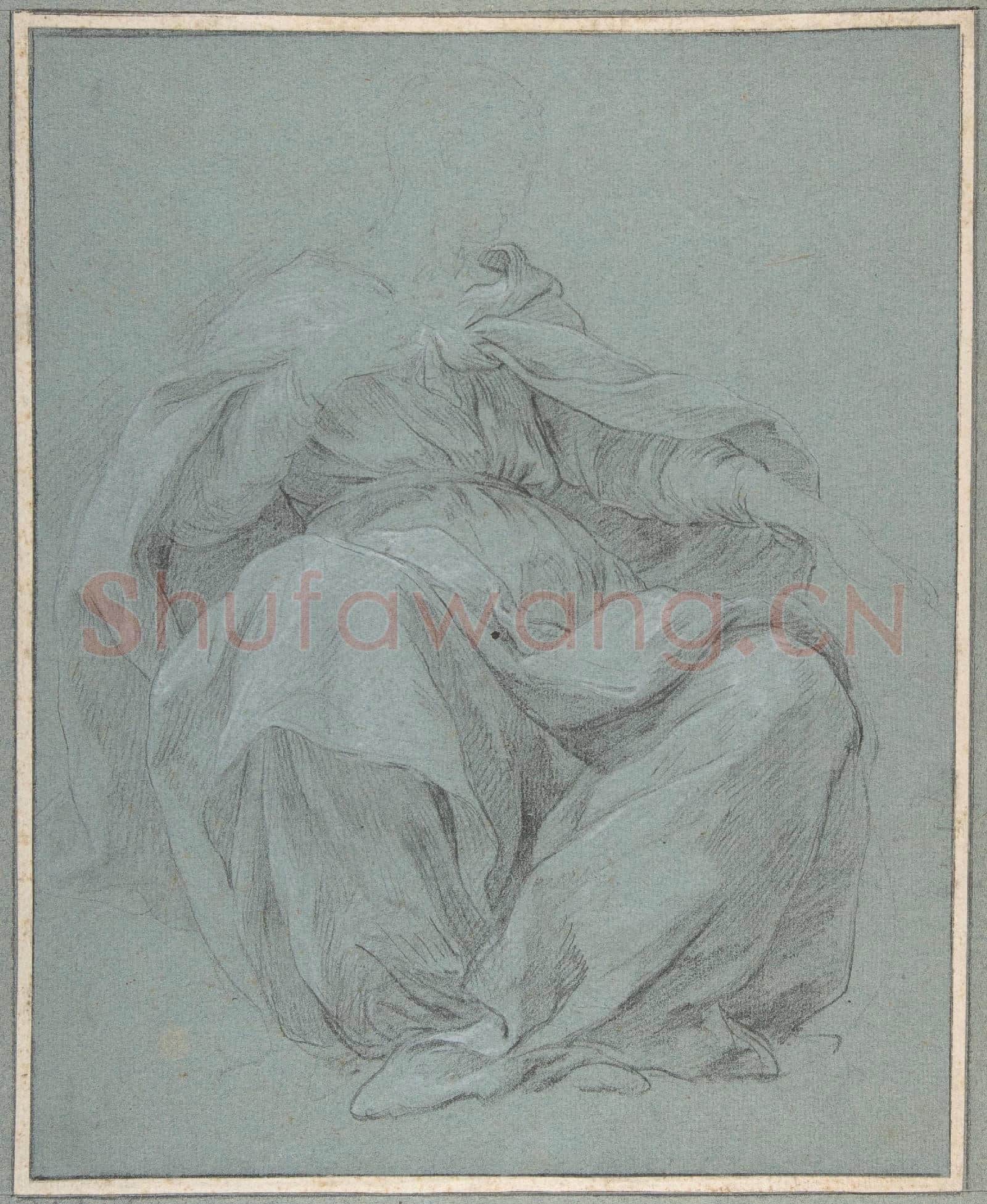 François Le Moyne-Seated Draped Figure.tif