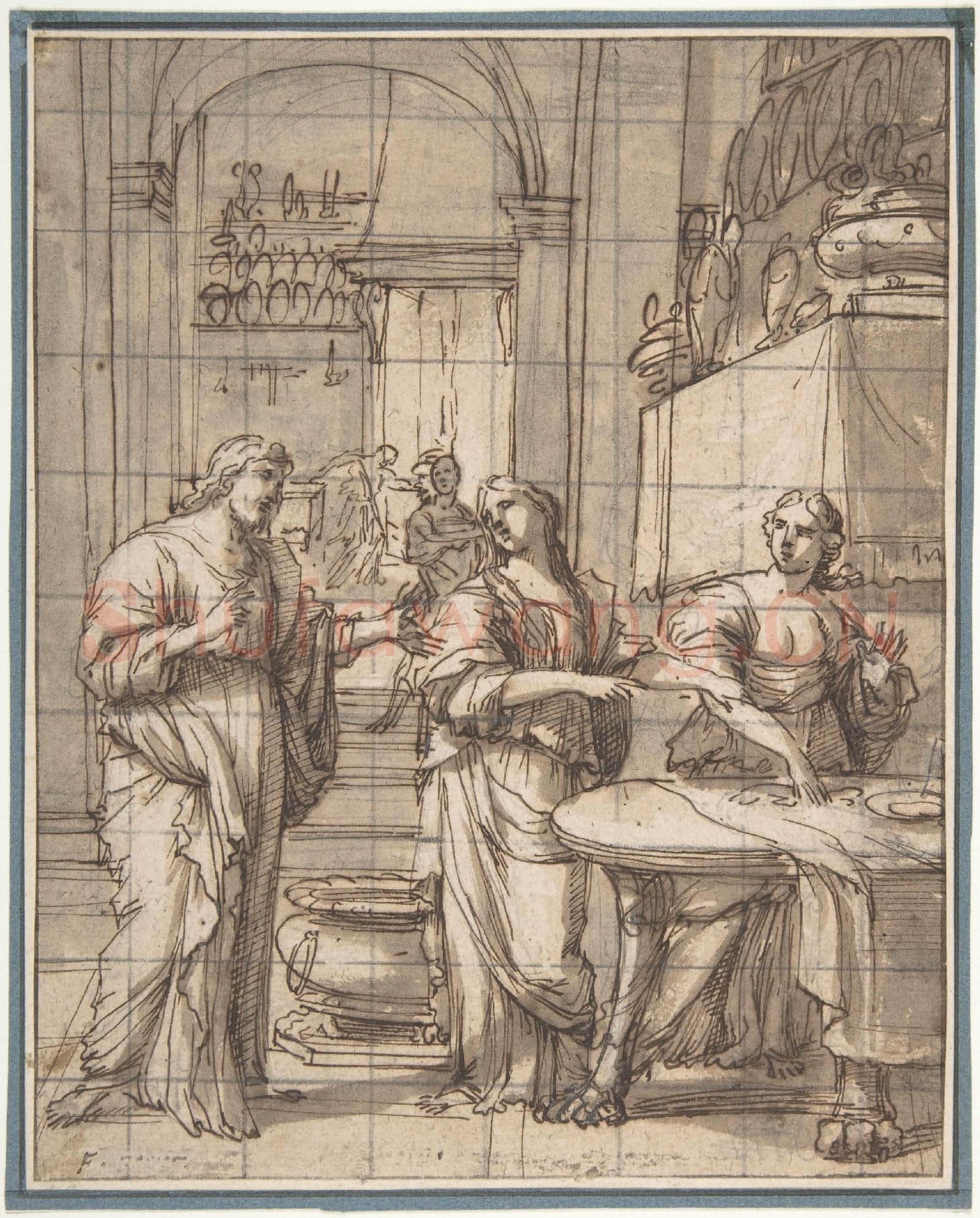 François Perrier-Christ in the House of Martha and Mary.tif