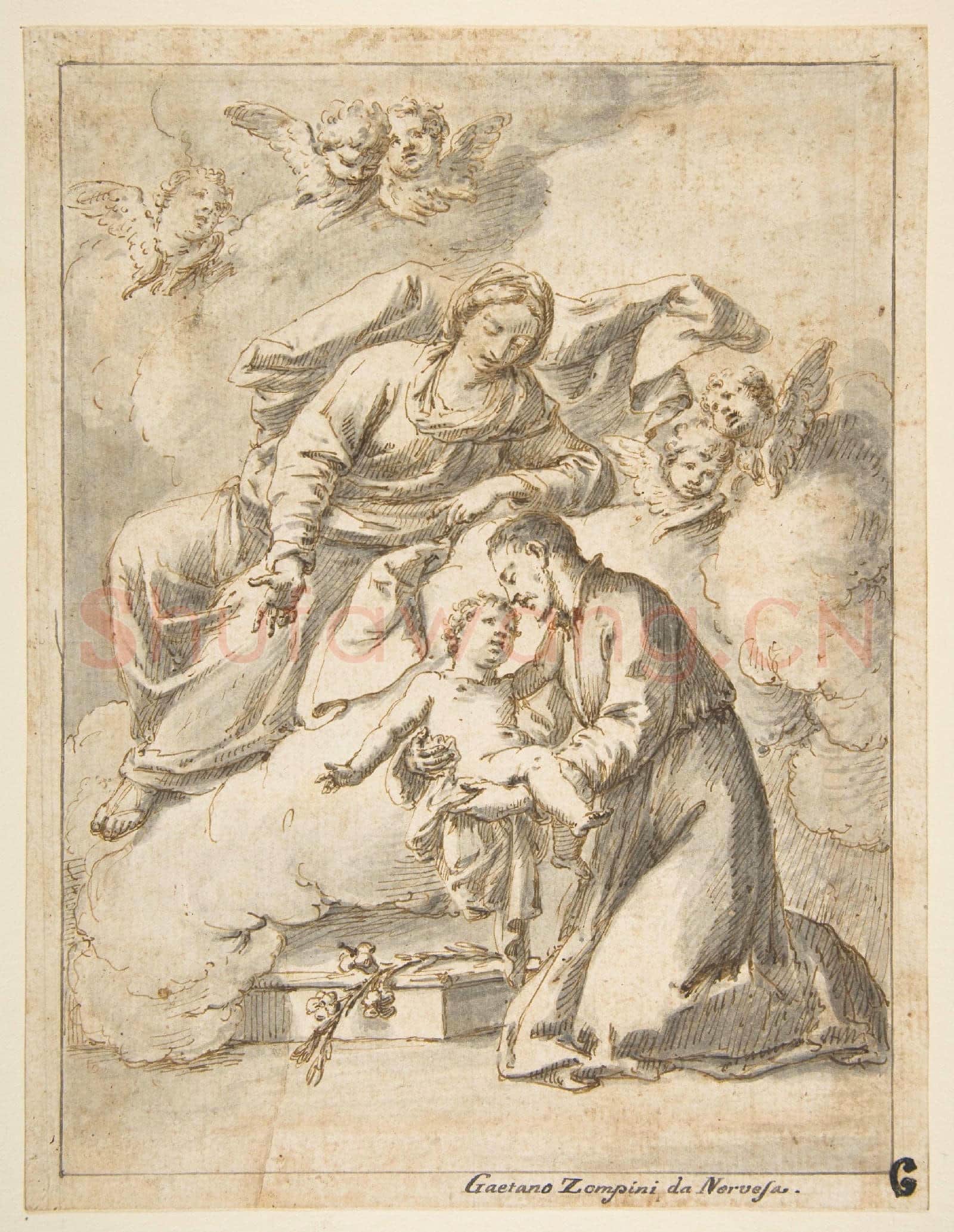 Gaetano Gherardo Zompini-Saint Cajetan of Thiene Holding the Infant Jesus.tif