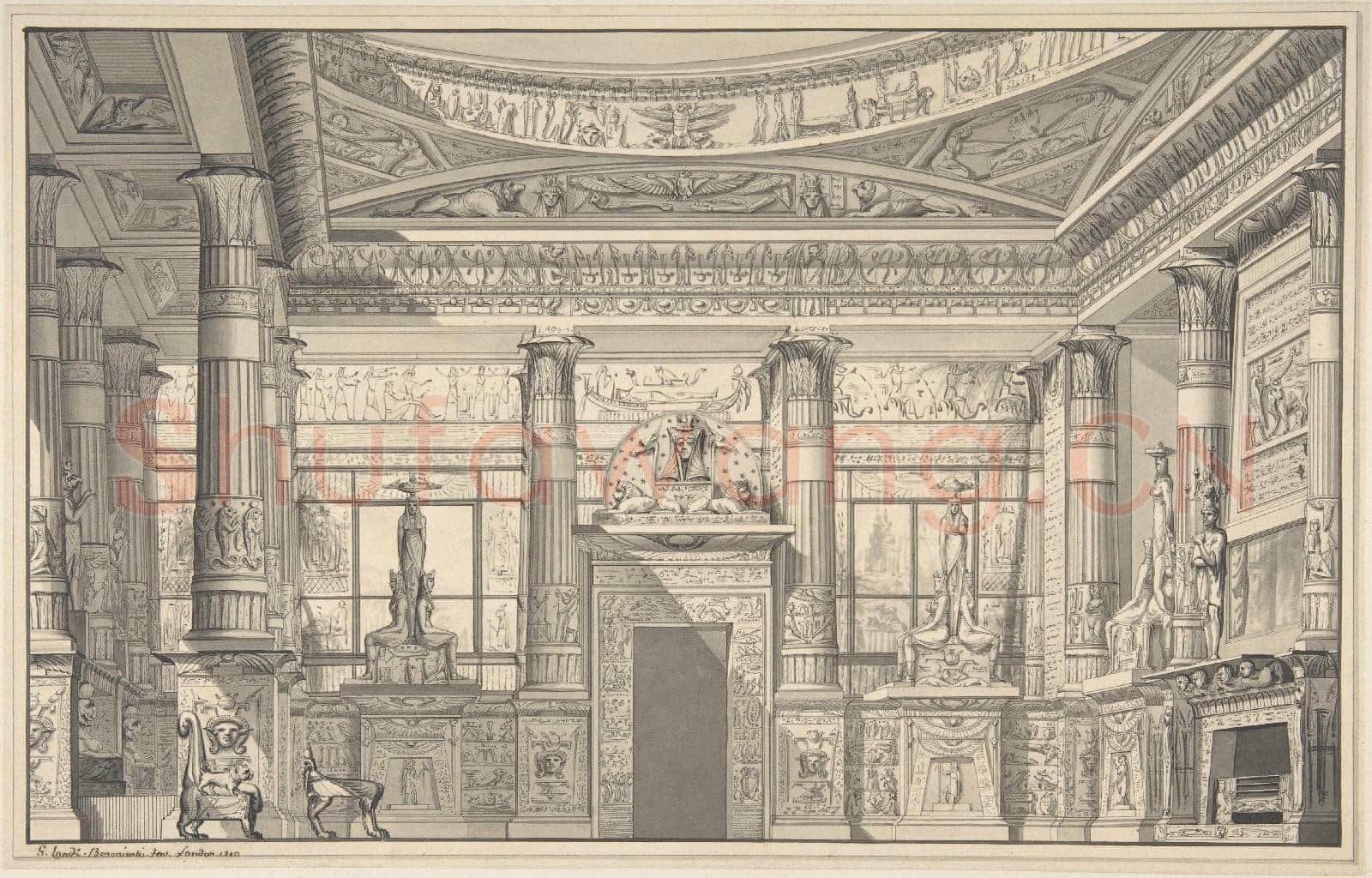 Gaetano Landi-Design for an Egyptian-style Interior.tif