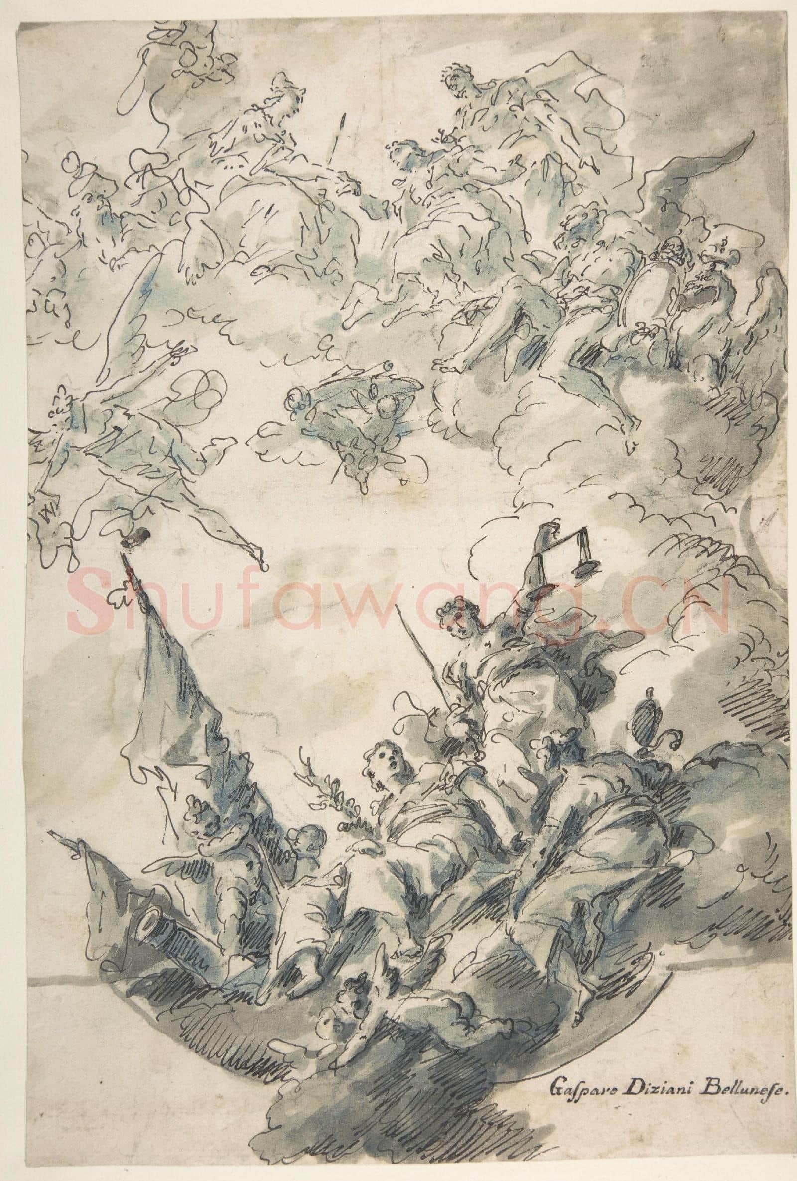 Gaspare Diziani-Design for a Ceiling Venice Receiving Homage.tif