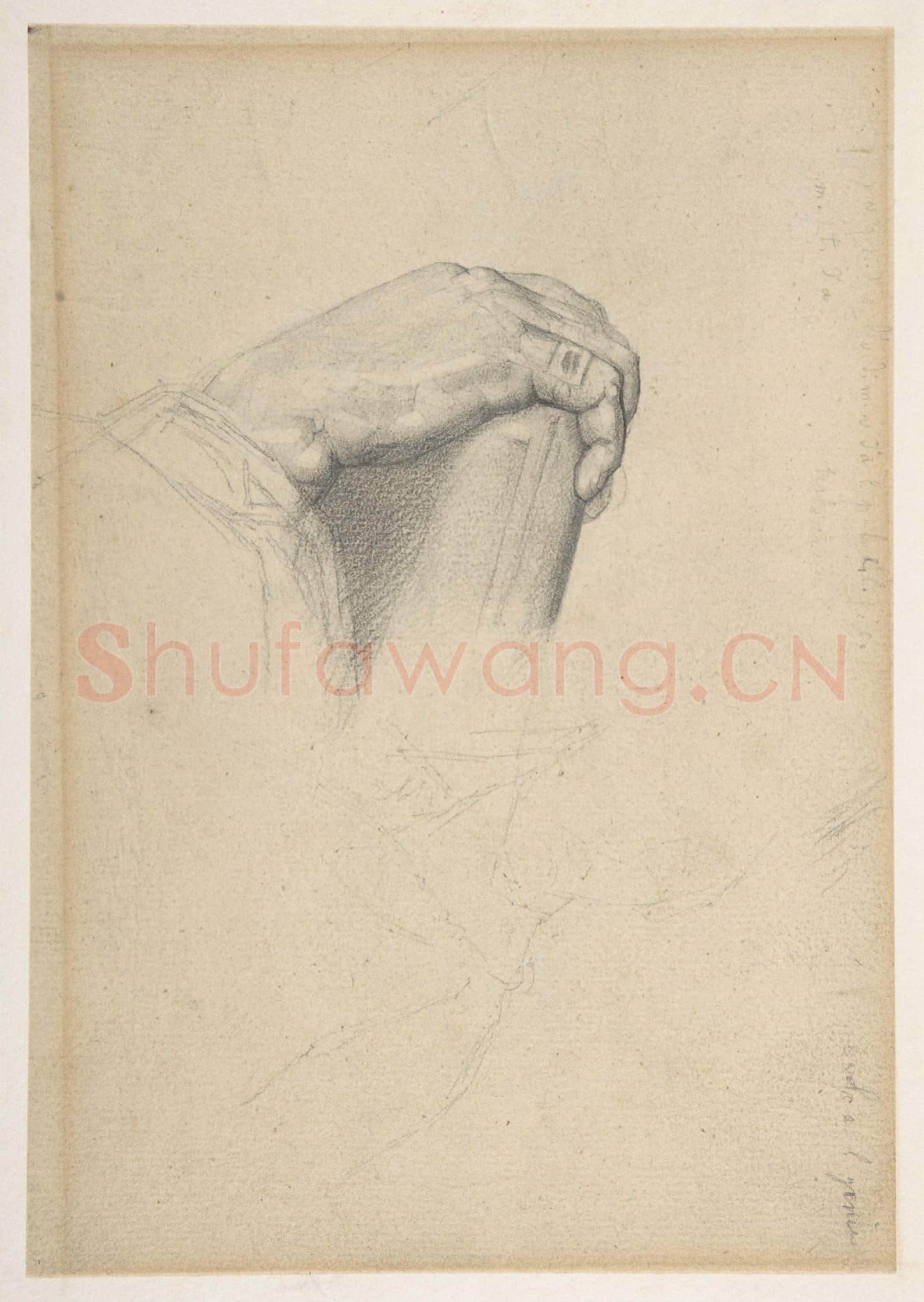 Georges Seurat-The Hand of Poussin, after Ingres.tif