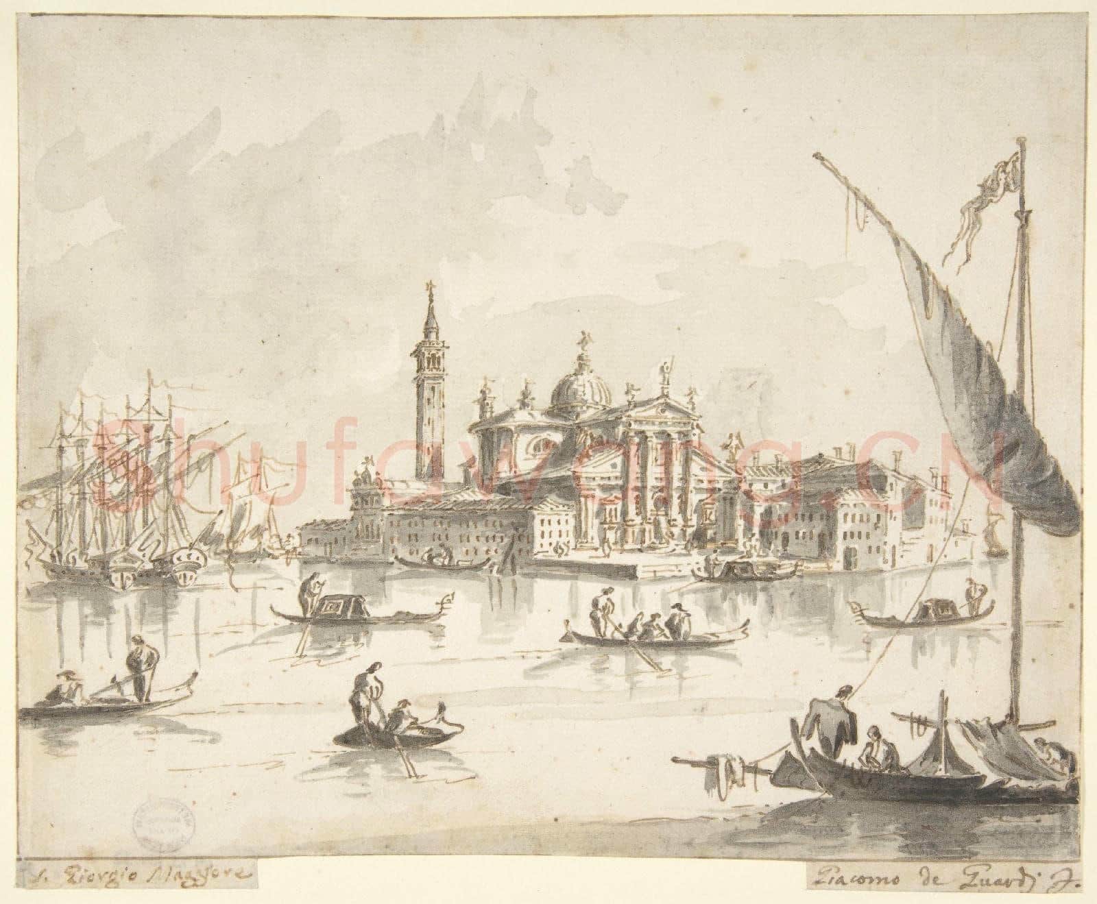 Giacomo Guardi-The Island of San Giorgio Maggiore, Venice.tif