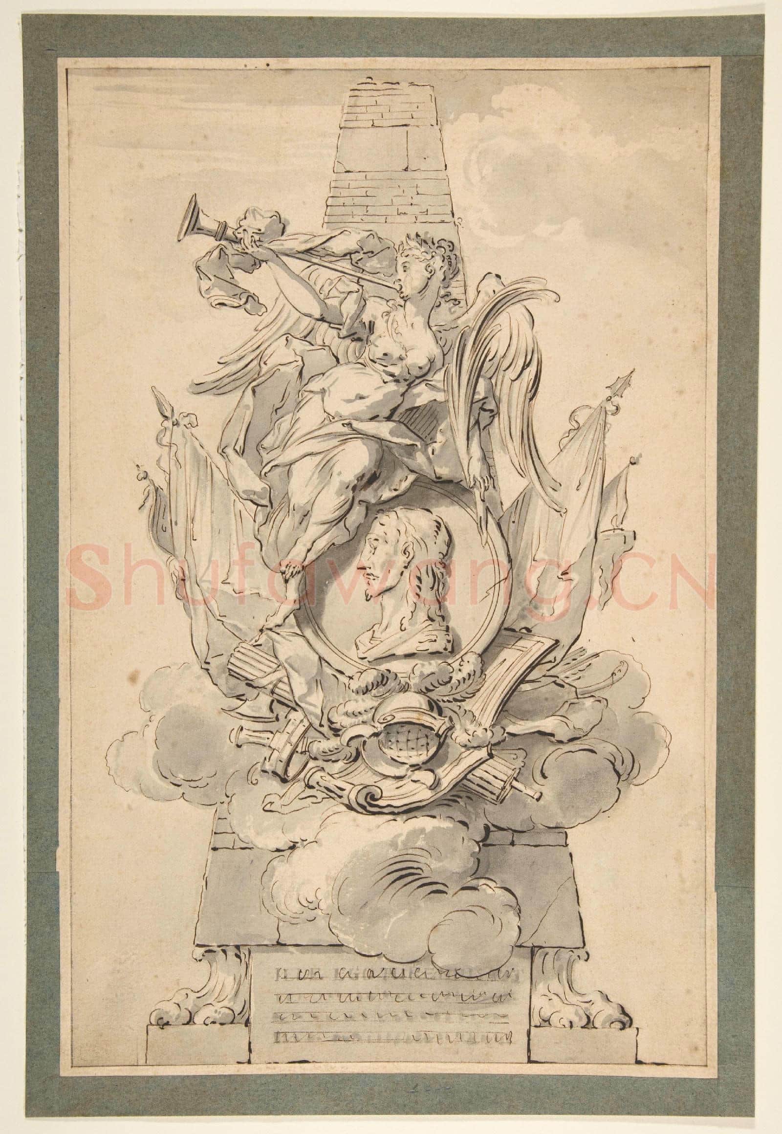 Gilles-Marie Oppenord-Design for a Monument to a Military Leader.tif
