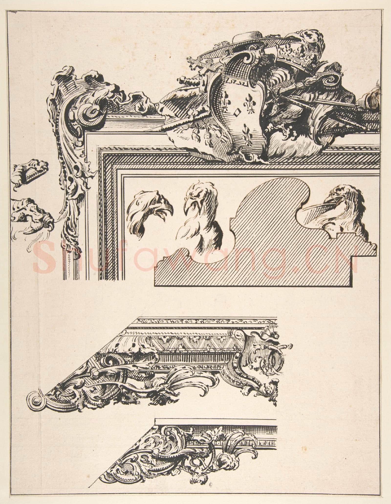 Gilles-Marie Oppenord-Designs for a Picture Frame.tif