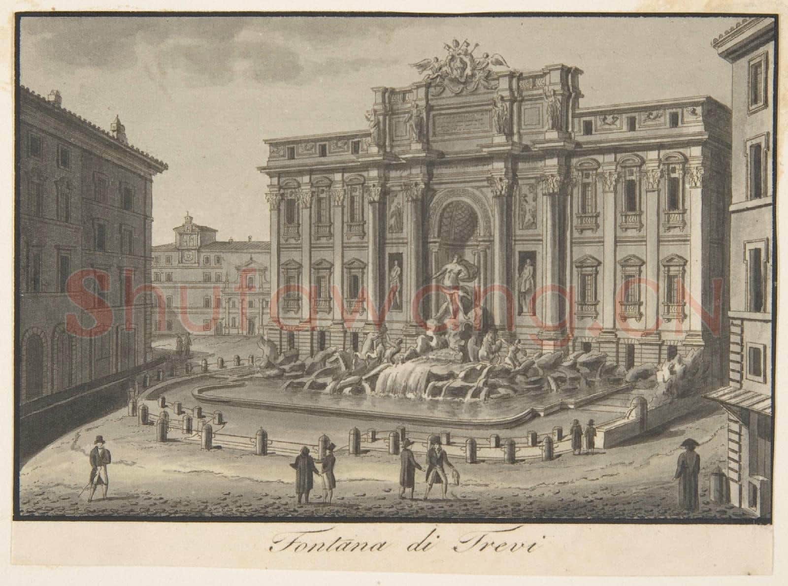 Giovanni Battista Cipriani-The Trevi Fountain, Rome.tif