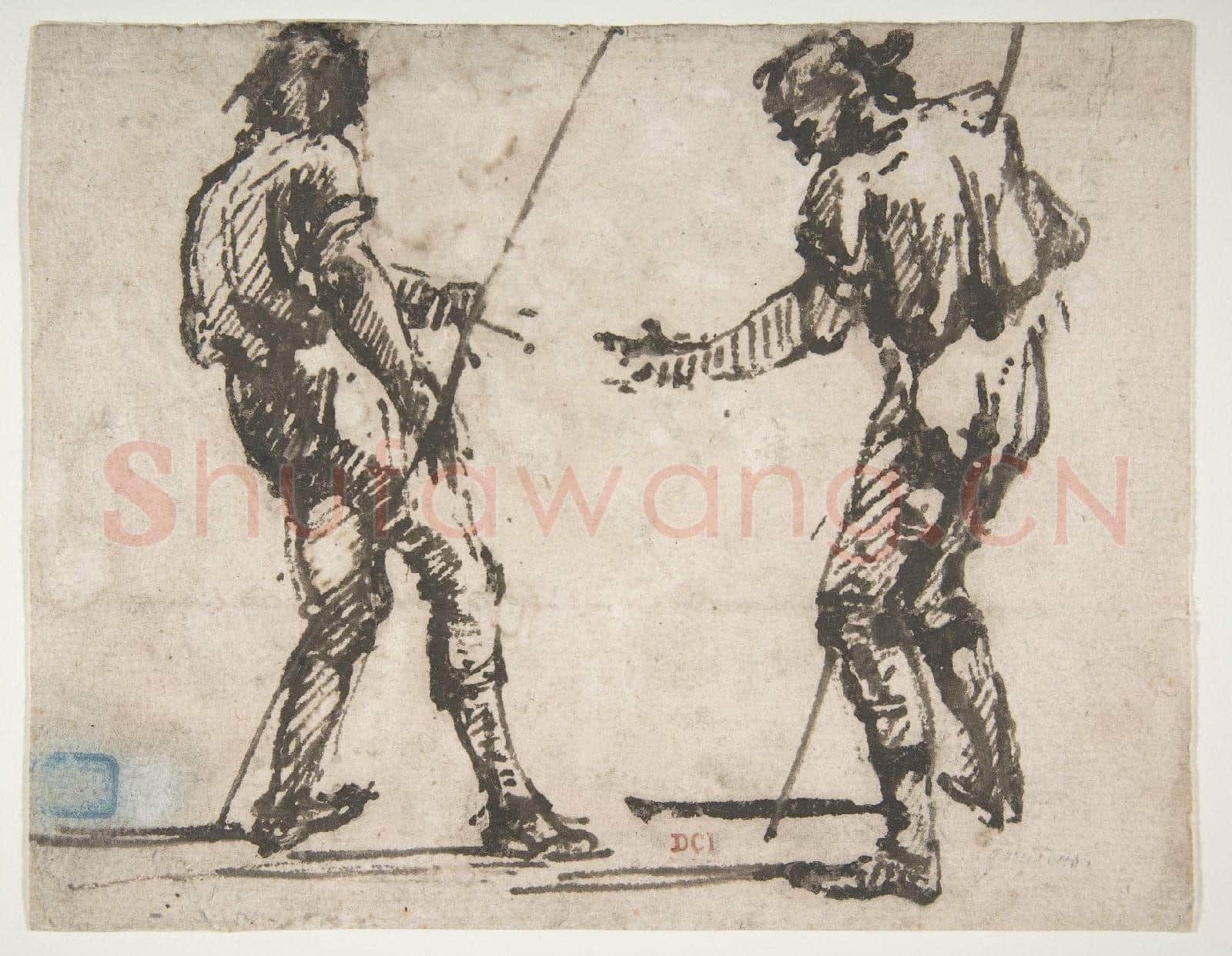 Giovanni Battista Piranesi-Two Men Holding Long Staffs.tif