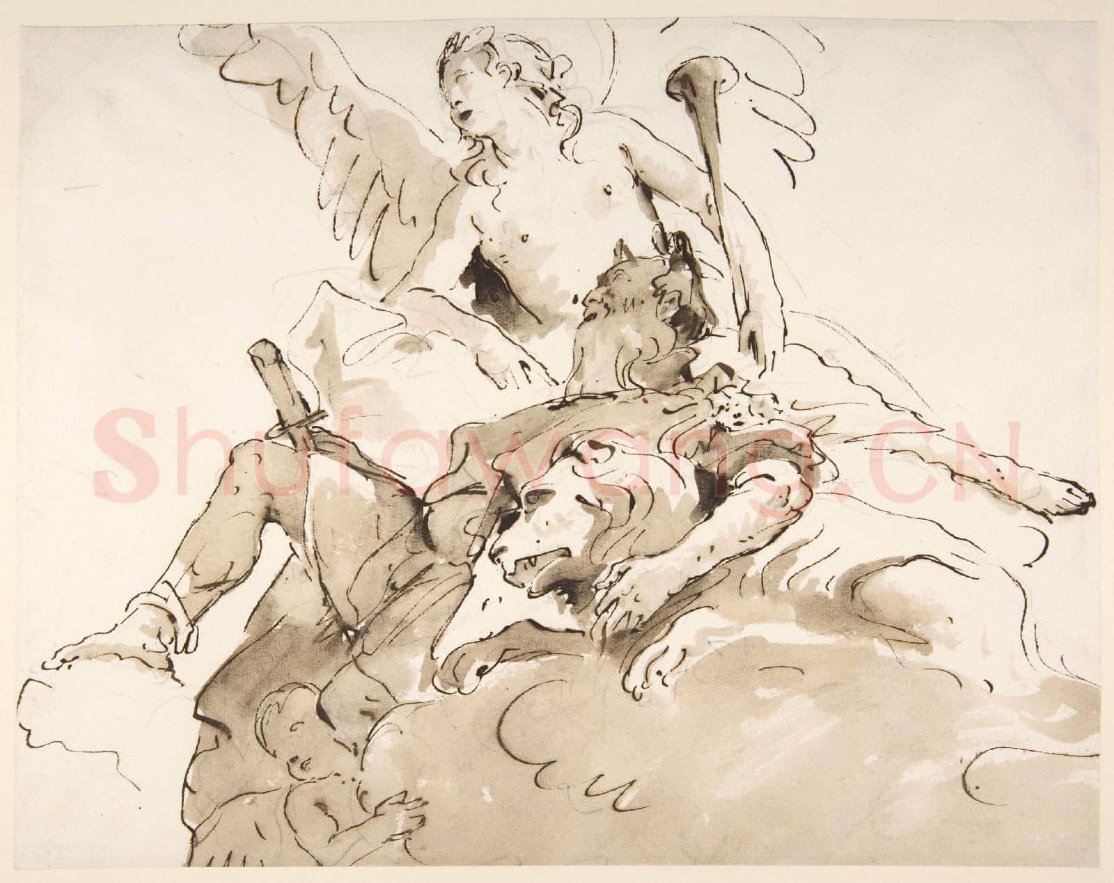 Giovanni Battista Tiepolo-Apotheosis of a Warrior.tif