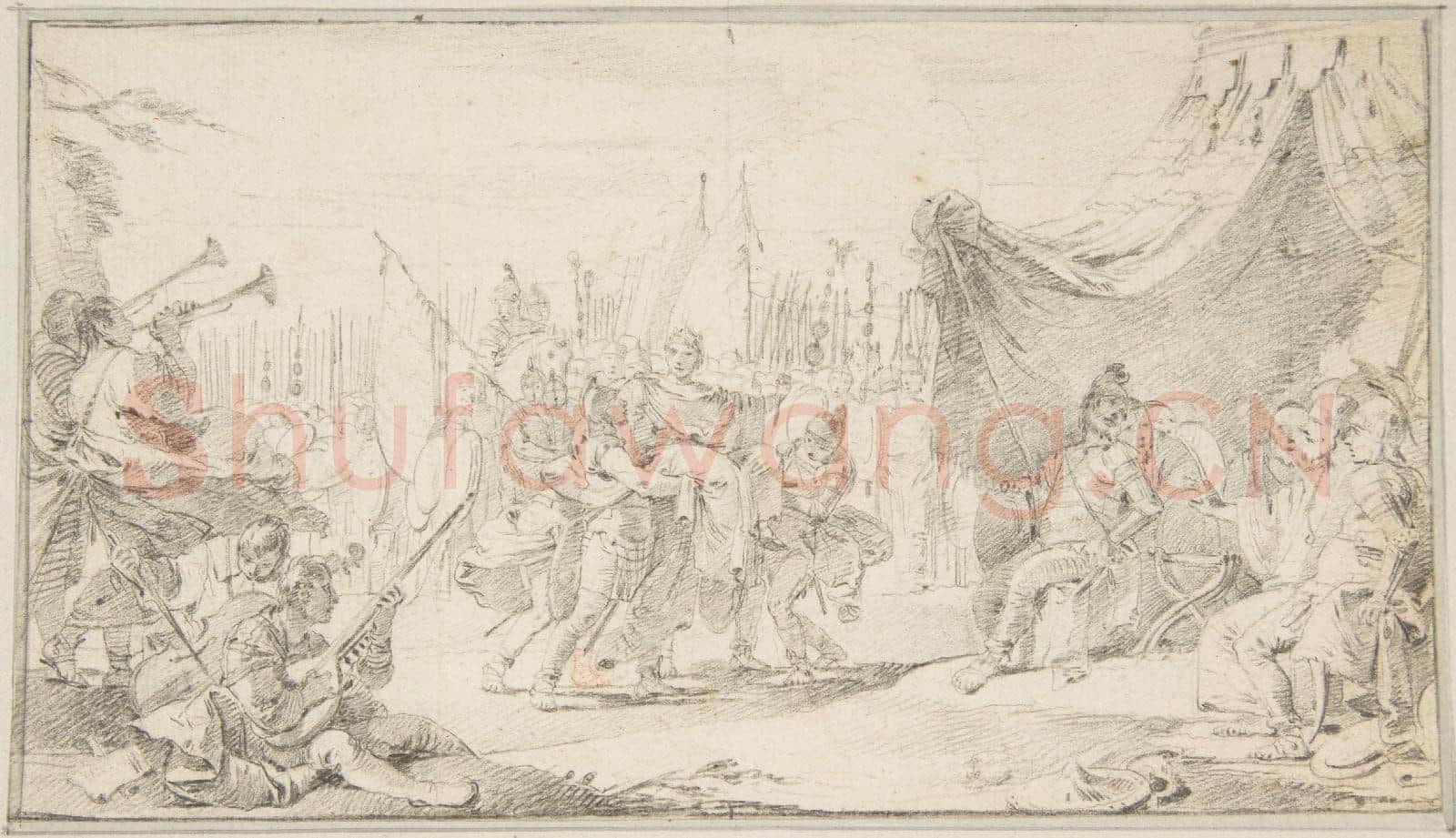 Giovanni Battista Tiepolo-Illustration for a Book General Carried in Triumph.tif