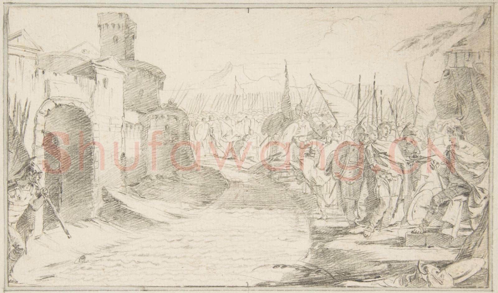 Giovanni Battista Tiepolo-Illustration for a Book Meeting Between Two Generals.tif