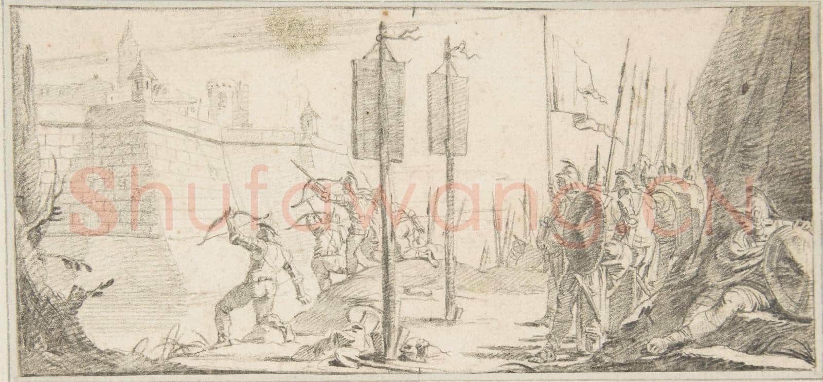 Giovanni Battista Tiepolo-Illustration for a Book Siege of a City.tif