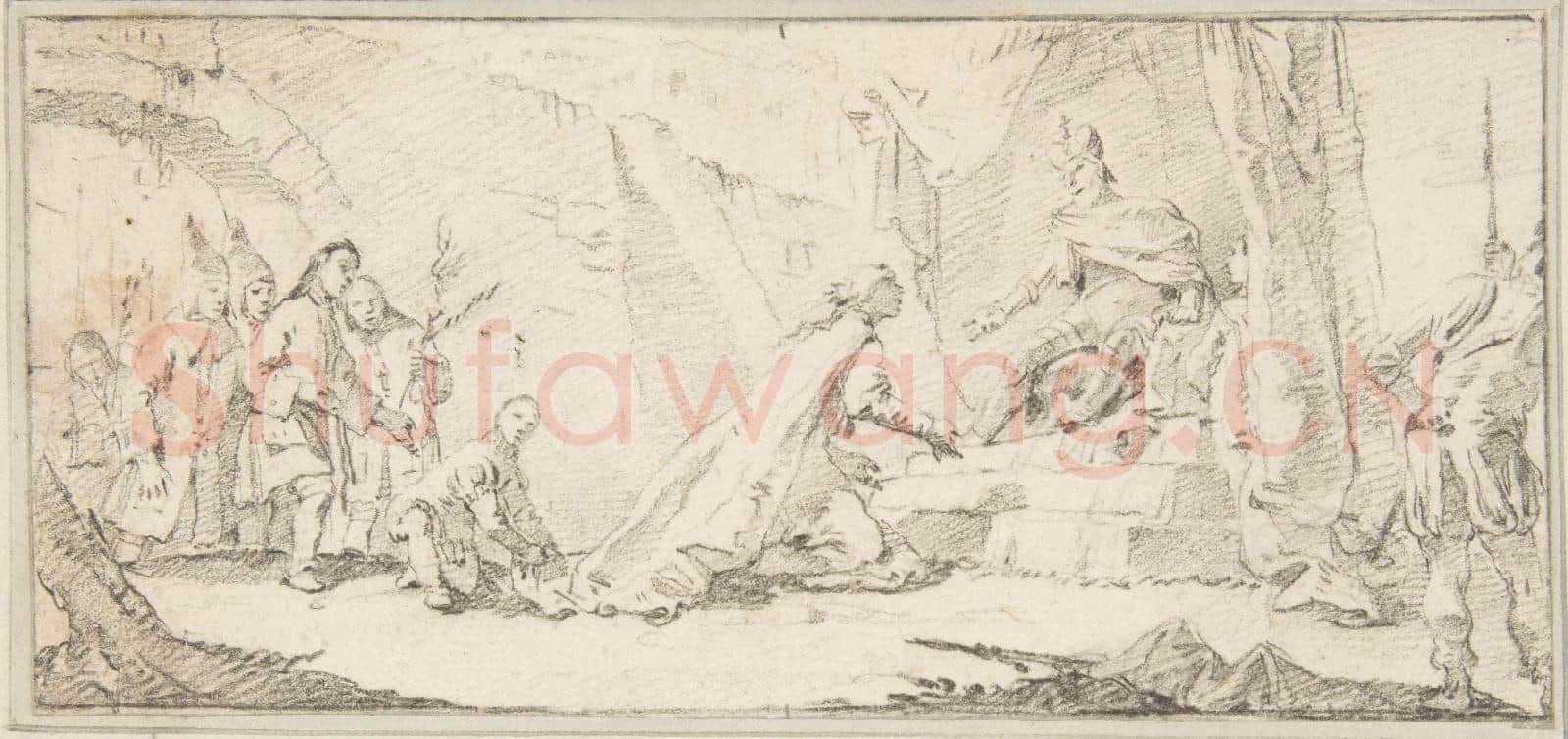 Giovanni Battista Tiepolo-Illustration for a Book Supplicants Imploring an Emperor for Peace.tif