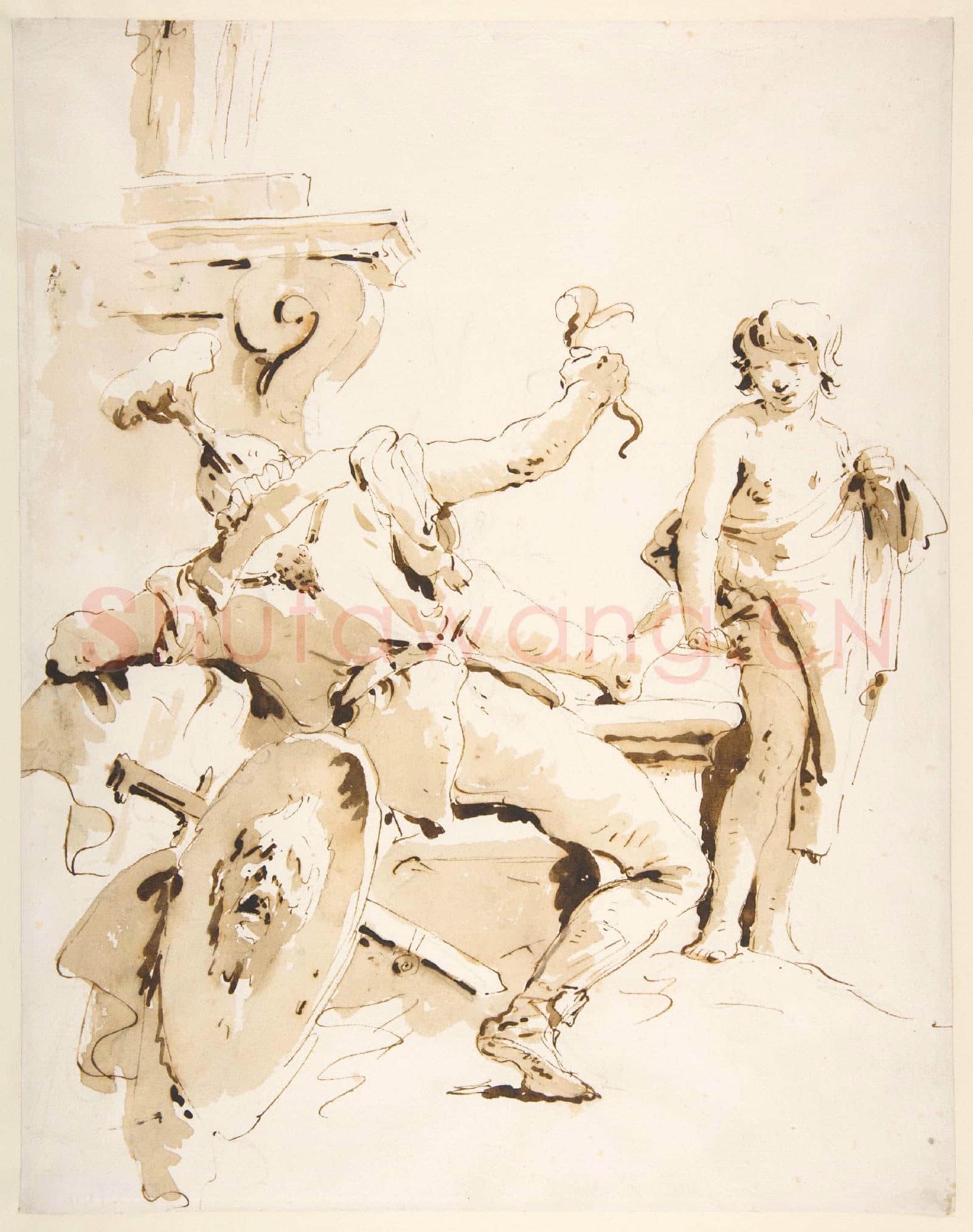 Giovanni Battista Tiepolo-Scherzo di Fantasia Seated Warrior.tif