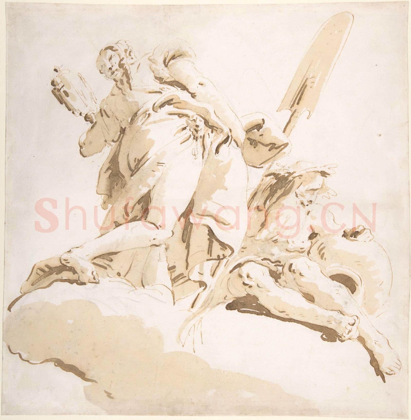 Giovanni Battista Tiepolo-Standing Figure of Prudence.tif