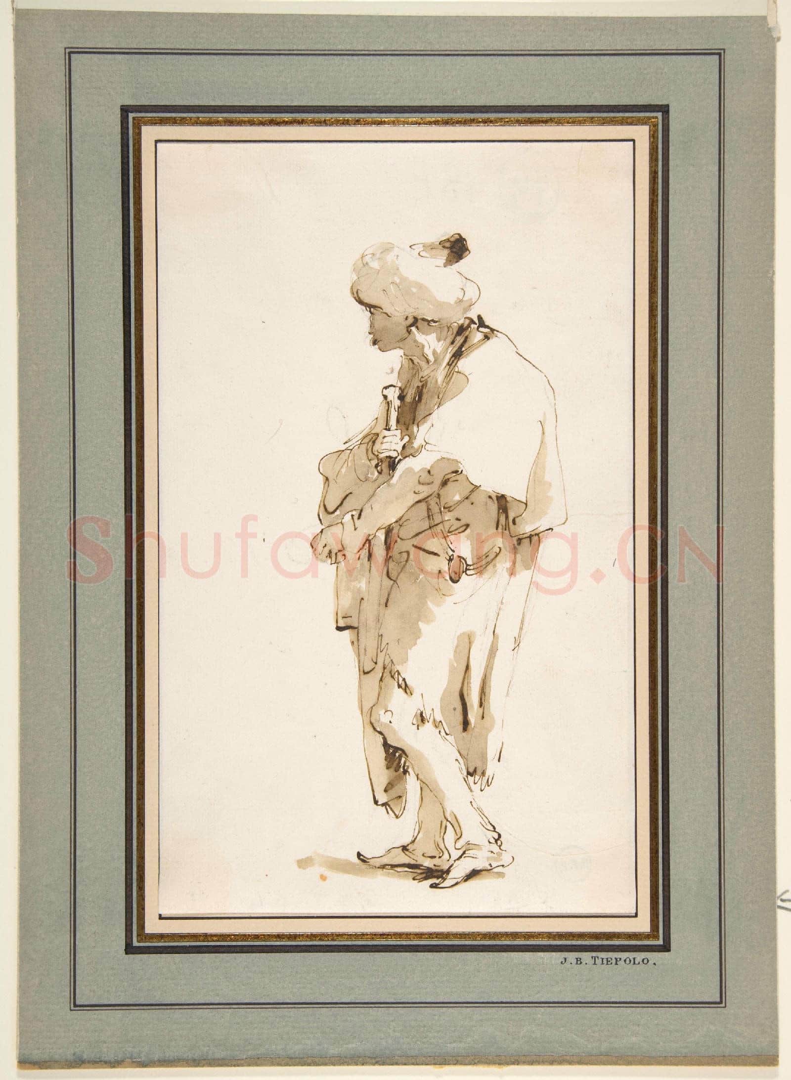 Giovanni Battista Tiepolo-Standing Man in a Turban.tif