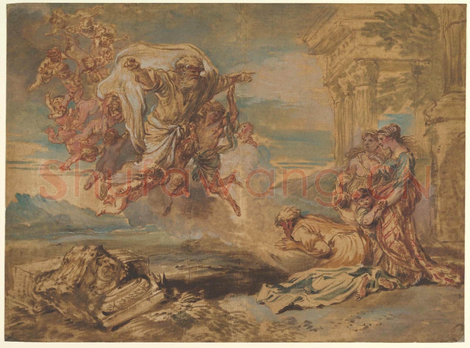 Giovanni Benedetto Castiglione-God the Father Appearing to Jacob.tif