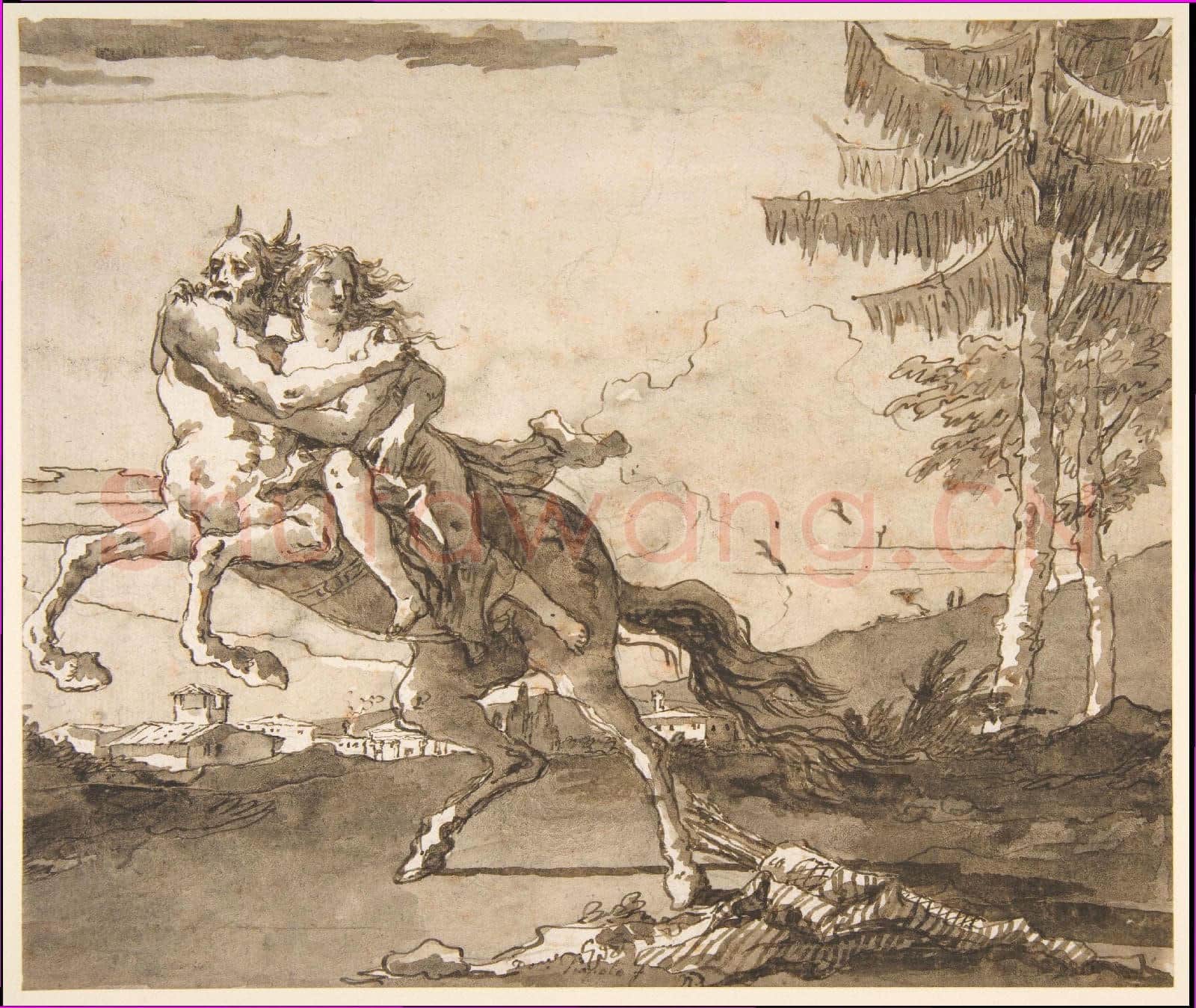 Giovanni Domenico Tiepolo-A Centaur Abducting a Nymph.tif