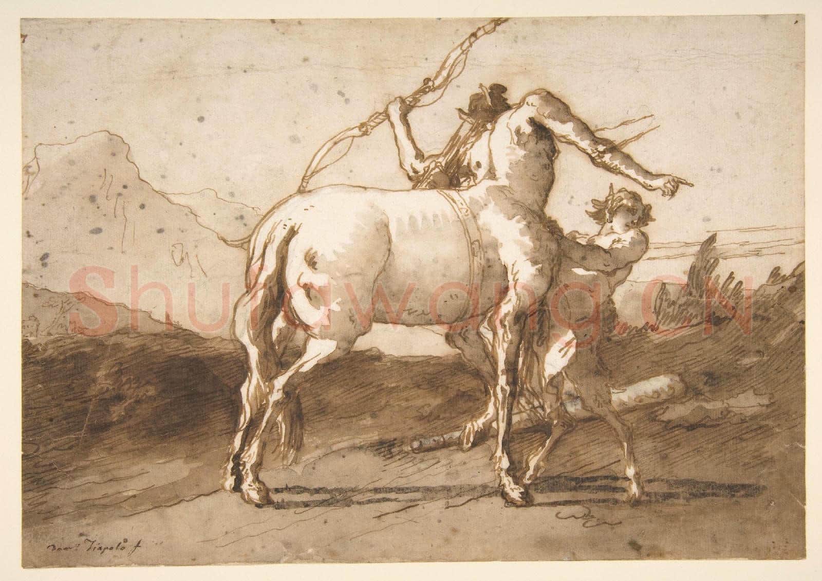 Giovanni Domenico Tiepolo-A Centaur and a Satyr.tif