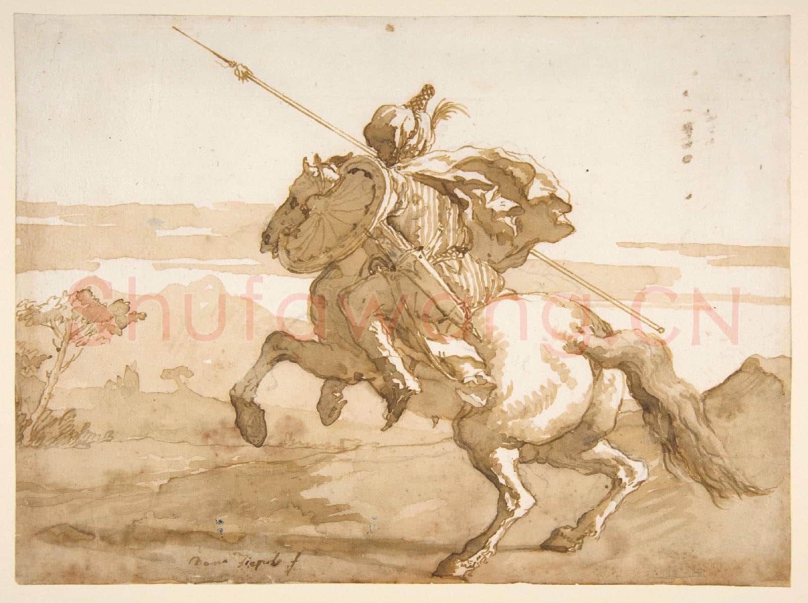 Giovanni Domenico Tiepolo-An Oriental Horseman.tif