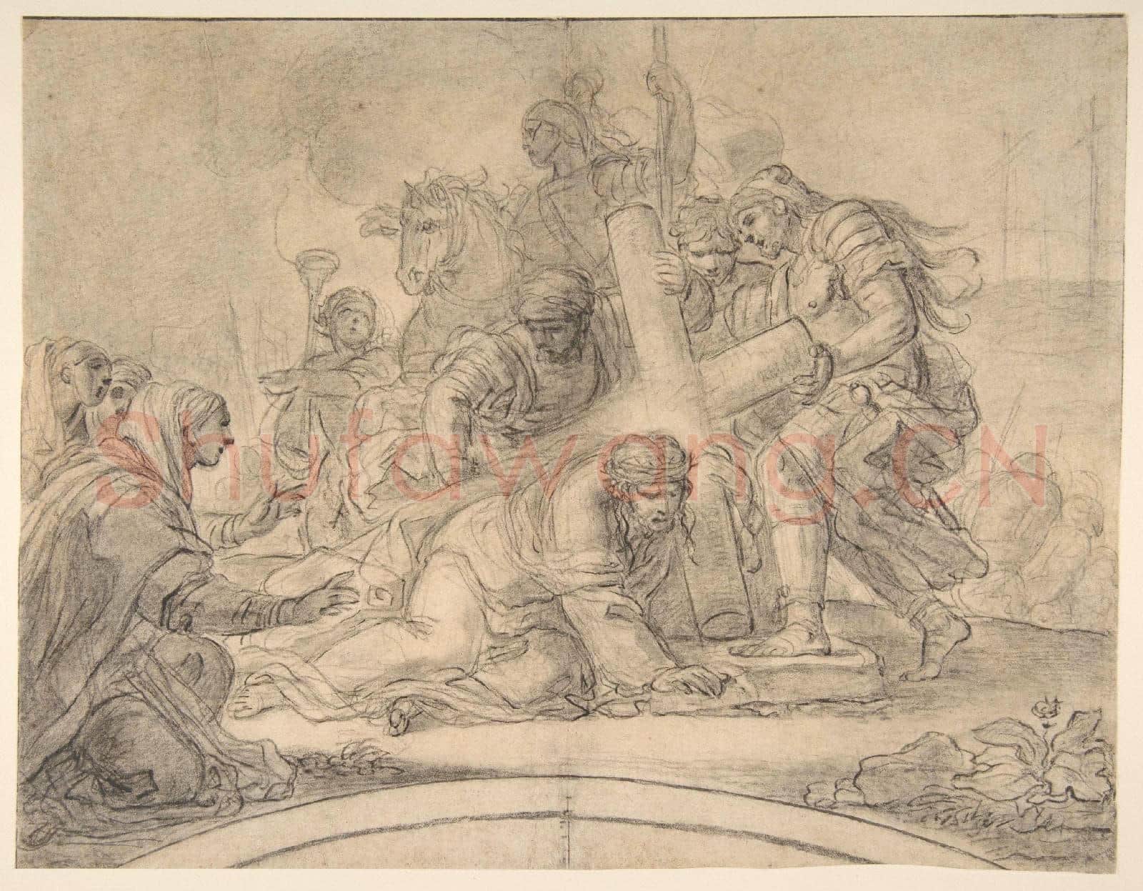 Girolamo Starace-Christ Falls under the Cross.tif