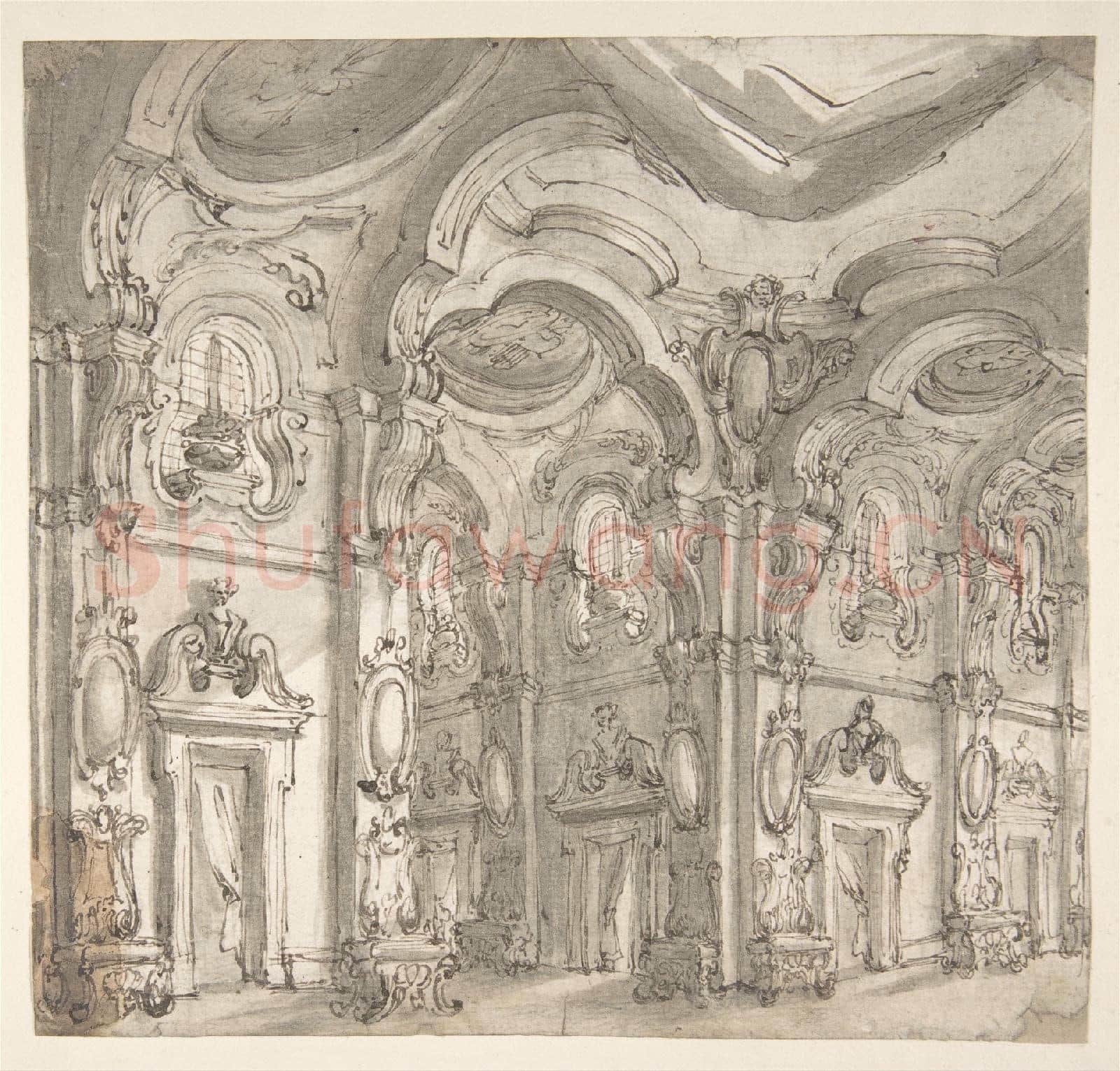Giuseppe Galli Bibiena-Design for a Stage Set The Gallery.tif