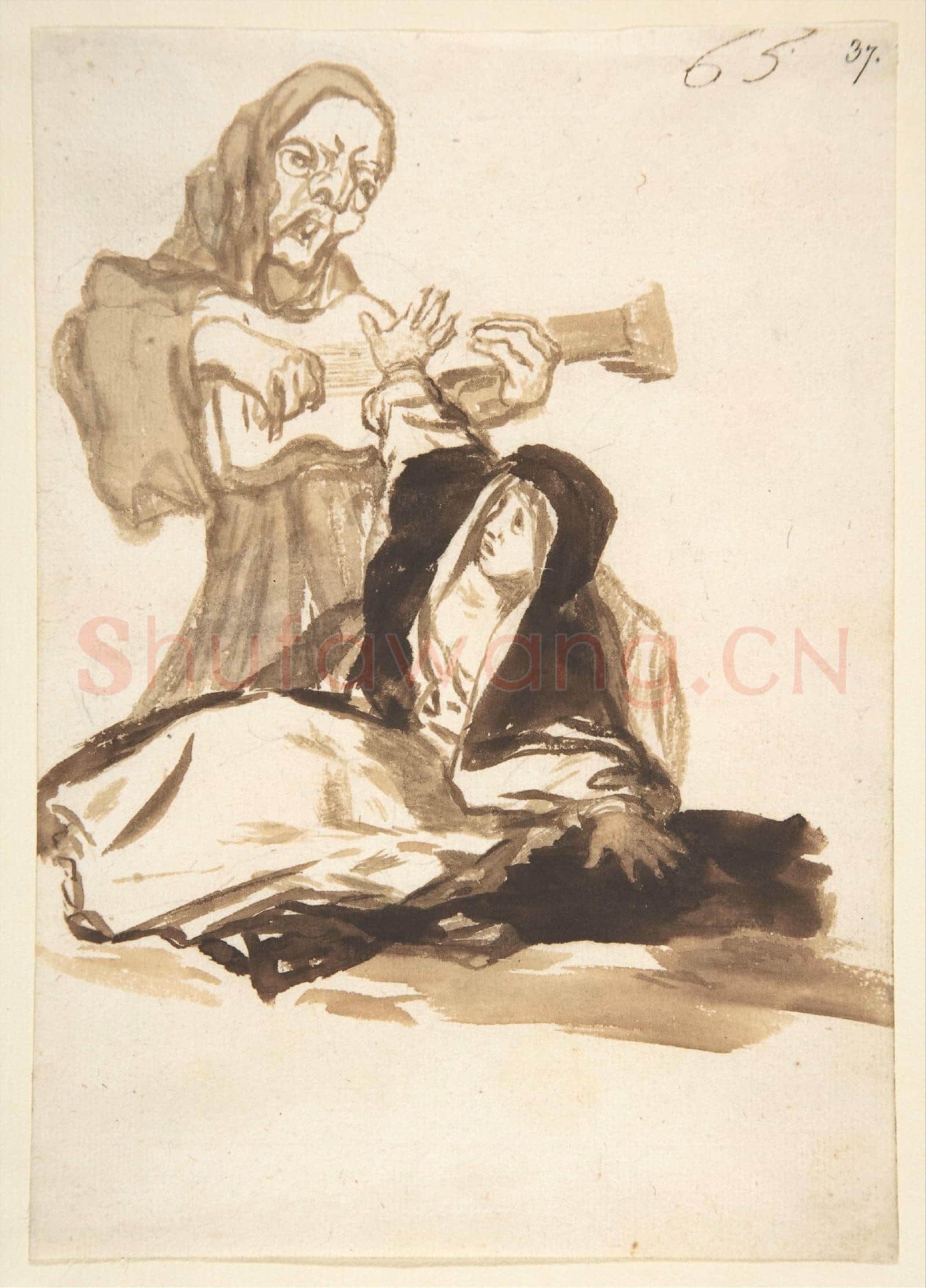 Goya-A Nun Frightened by a Ghost; Images of Spain Album, 65.tif