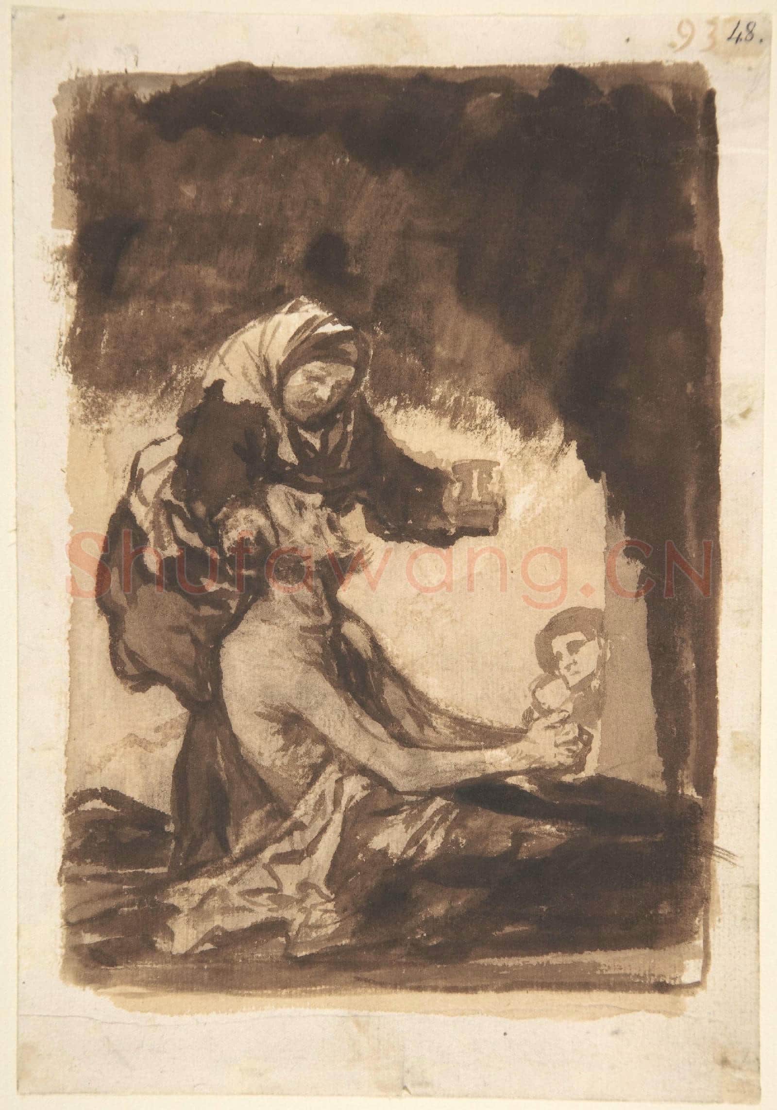 Goya-A Woman Handing a Mug to an Old Man.tif