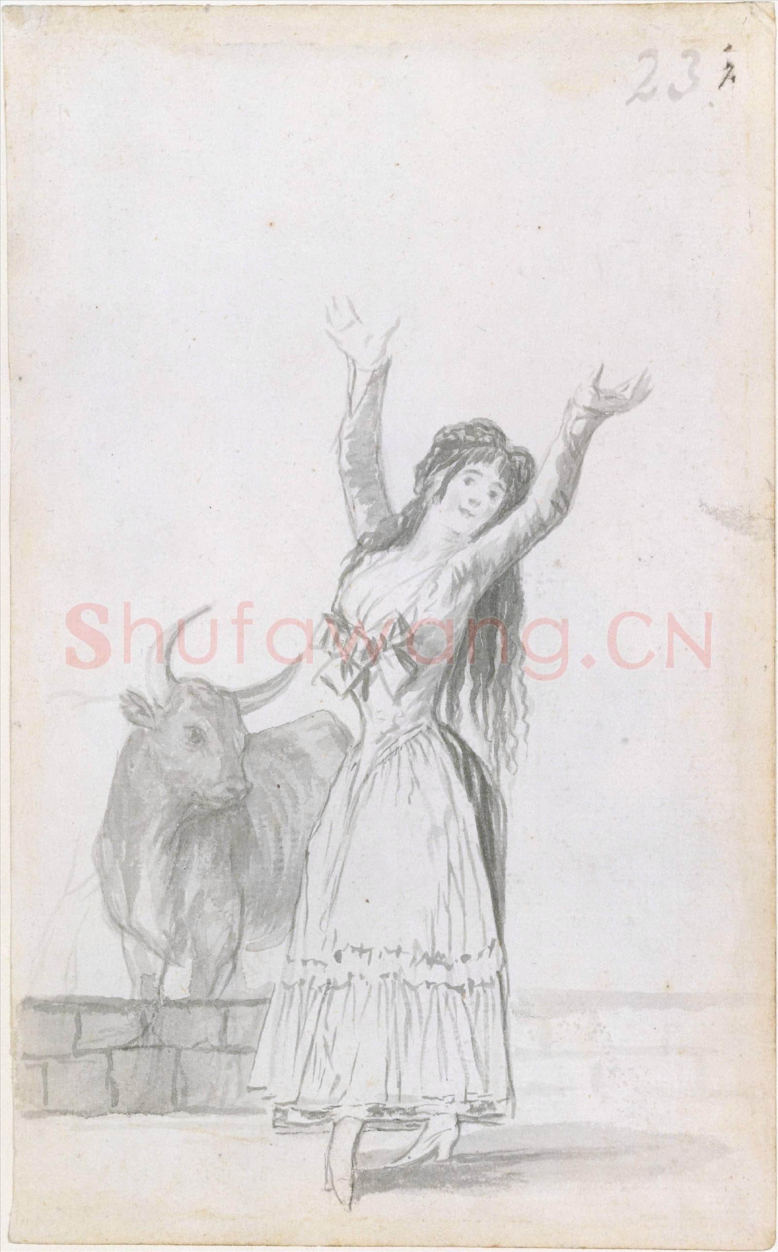 Goya-A Young Woman and a Bull.tif