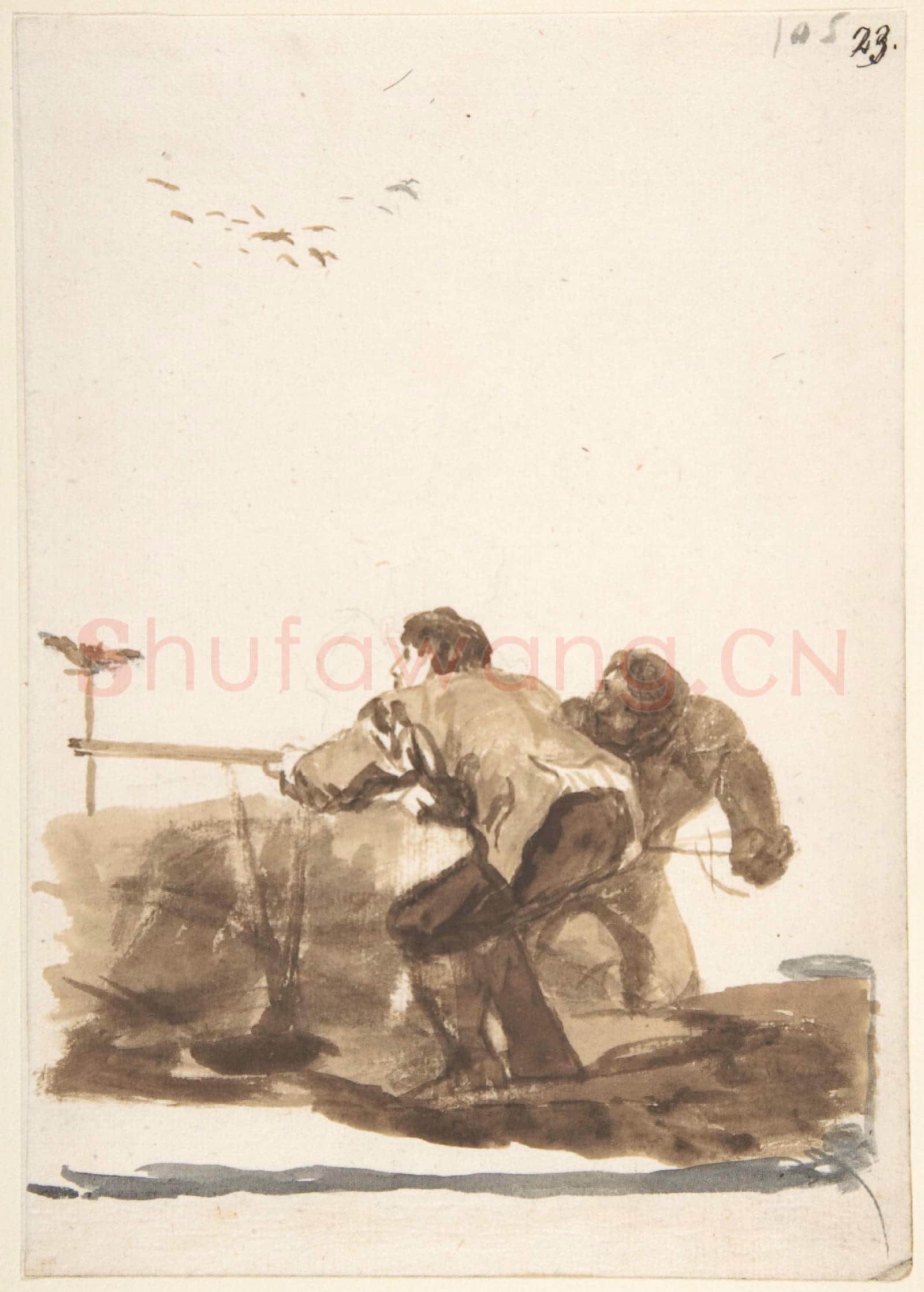 Goya-Bird Hunters with a Decoy, from Images.tif