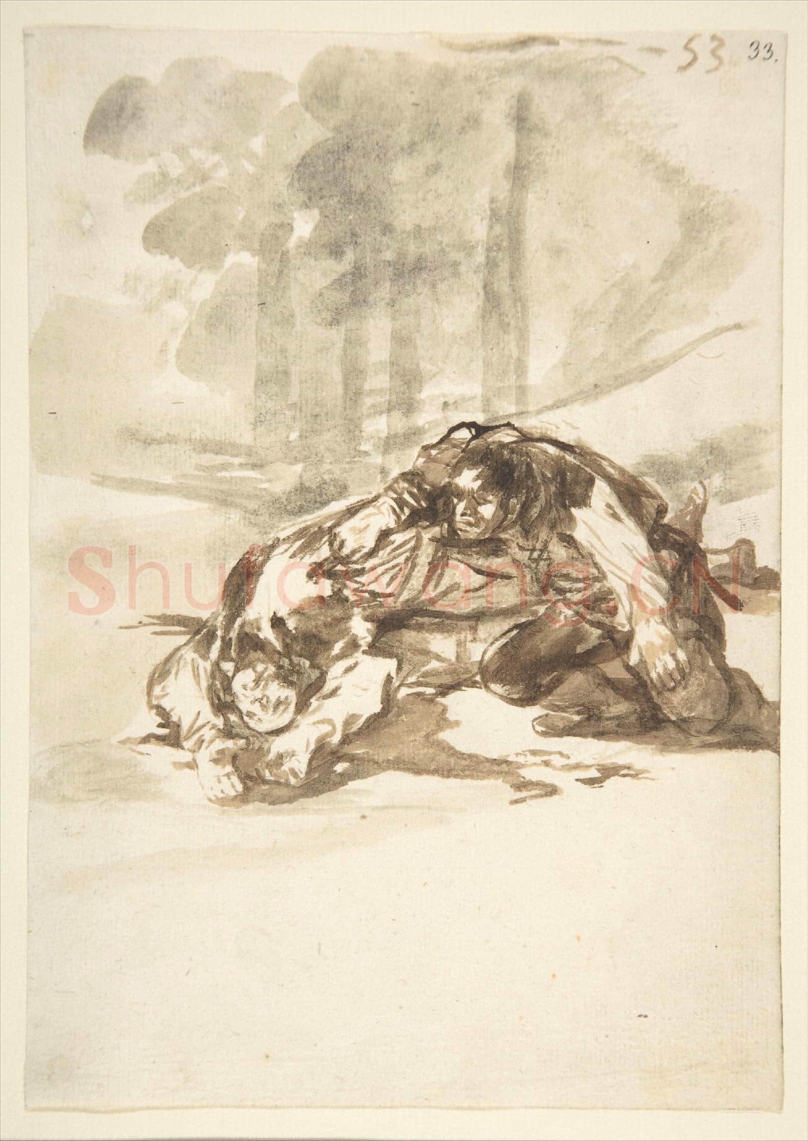 Goya-The Stabbing, Images of Spain Album, 53.tif