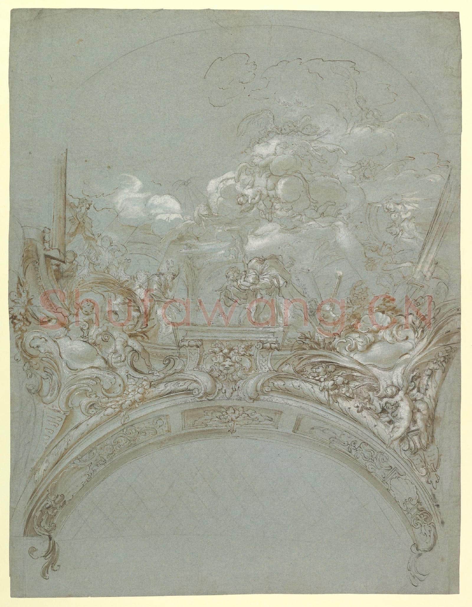 Gregorio de' Ferrari-Ceiling Design with the Presentation in the Temple.tif