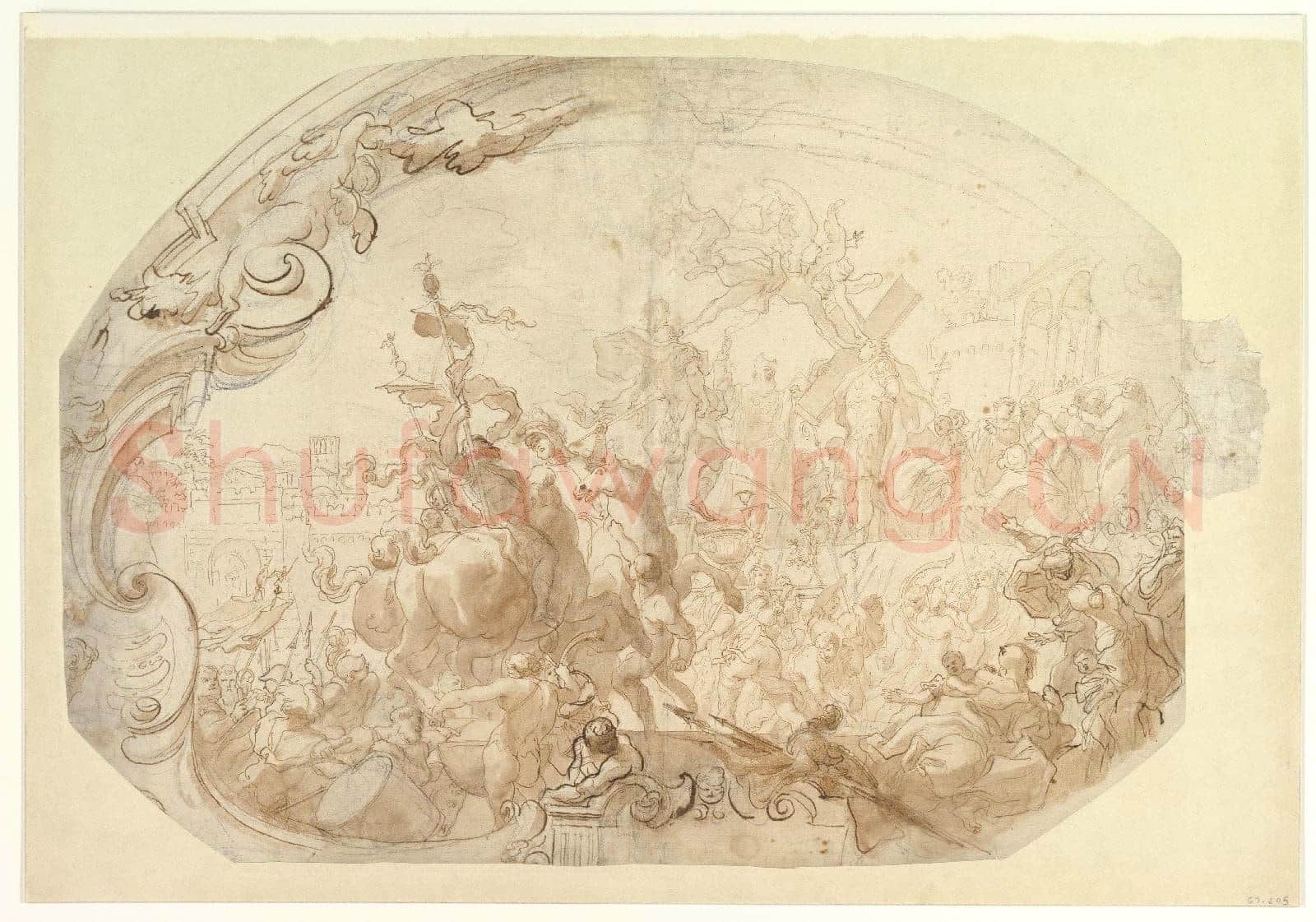 Gregorio de' Ferrari-Study for Emperor Heraclius Carrying.tif