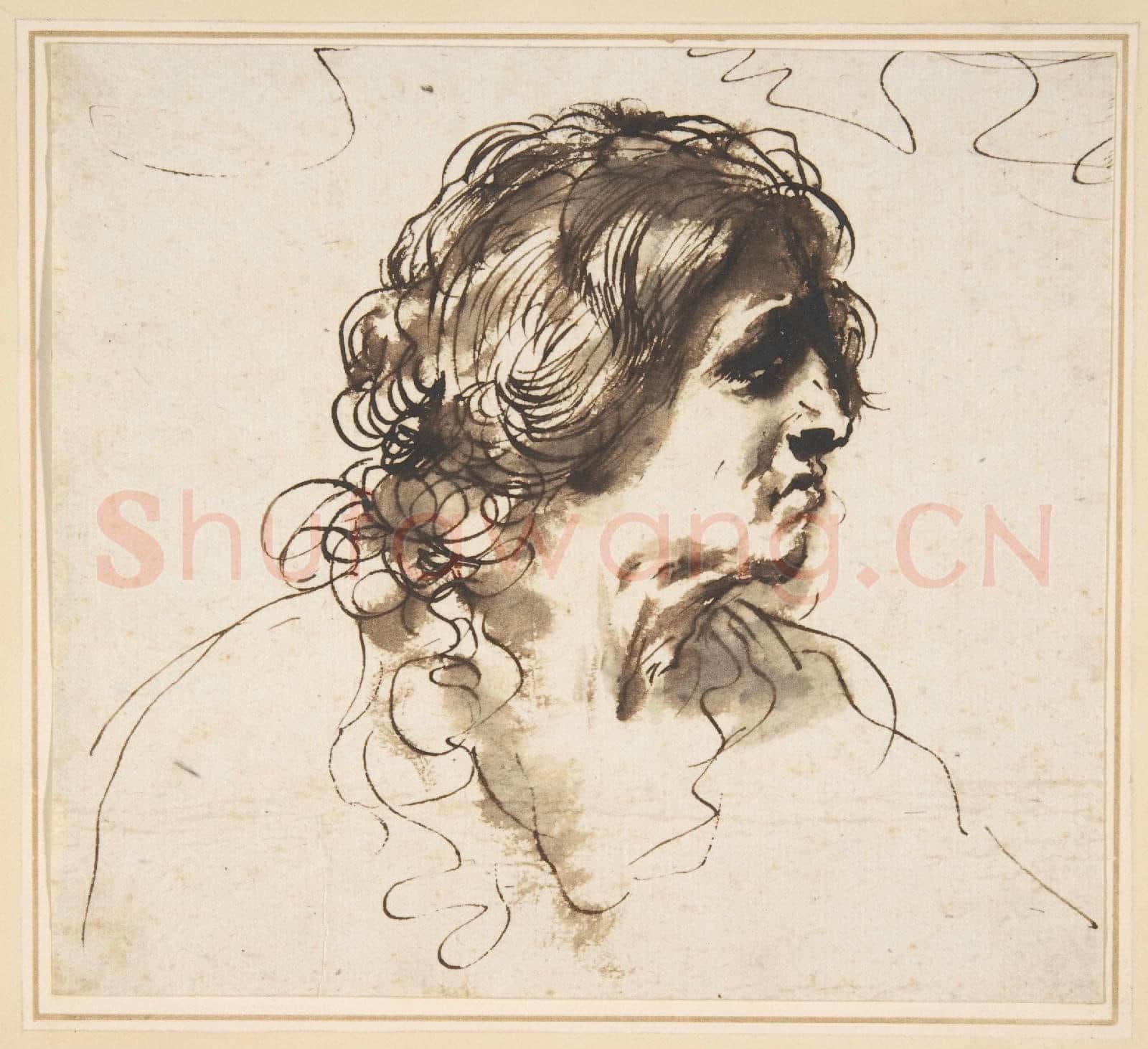 Guercino-Bust of a Man Facing Right.tif