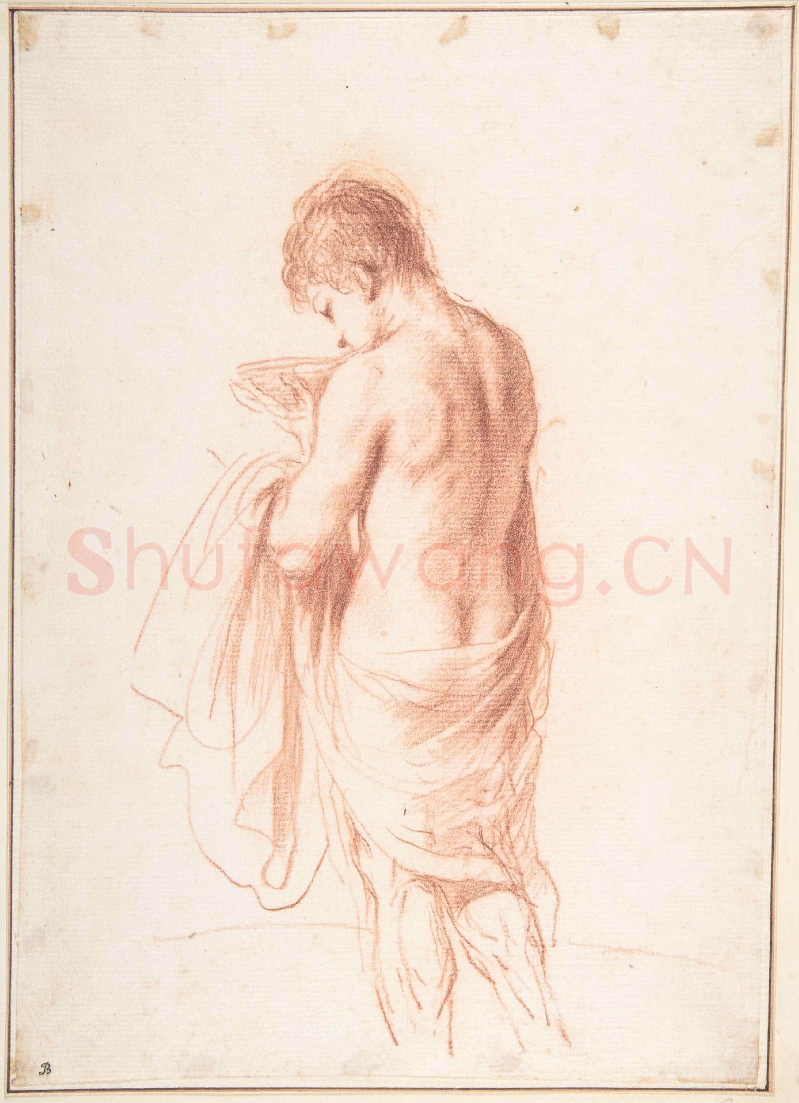 Guercino-Standing Youth Seen from Behind Holding a Bowl.tif