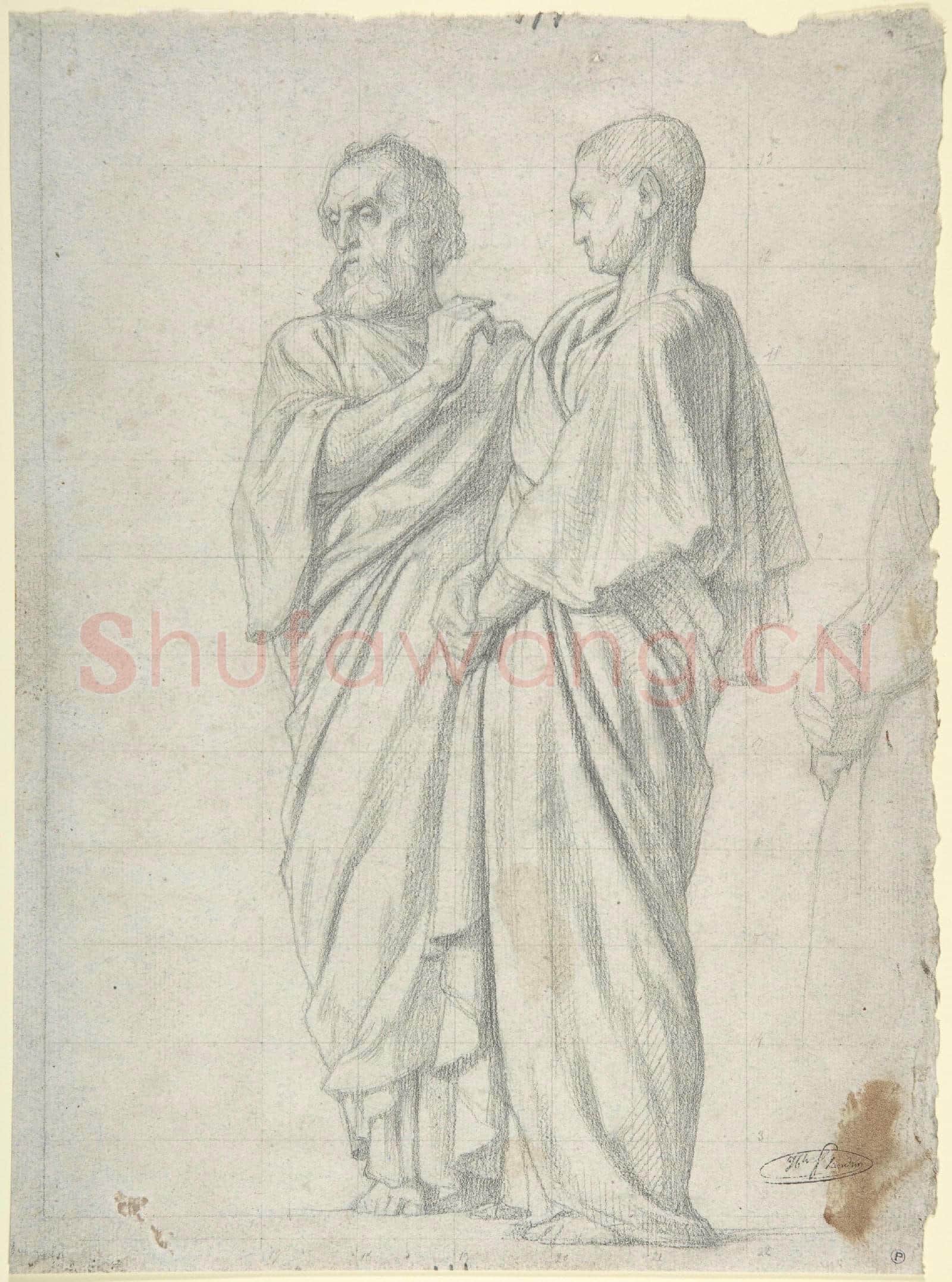 Hippolyte Flandrin-Group of Apostles.tif