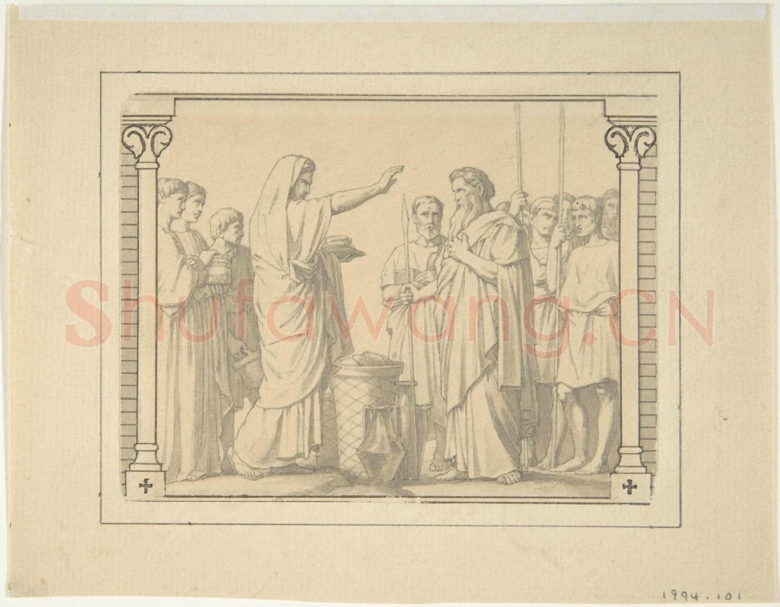 Hippolyte Flandrin-Melchizedek Presenting Abraham.tif