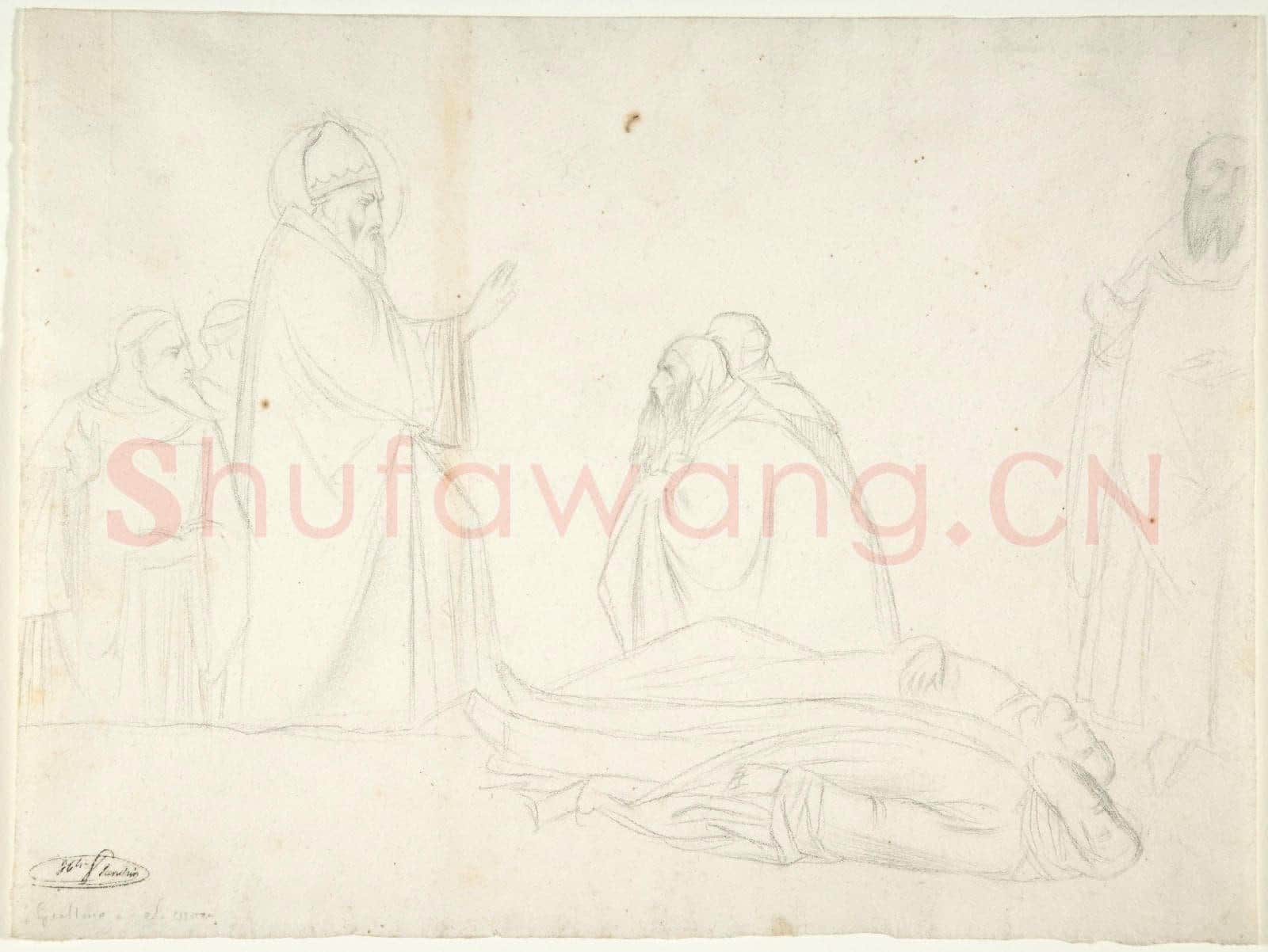 Hippolyte Flandrin-Miracle of St. Sylvester; the Raising.tif