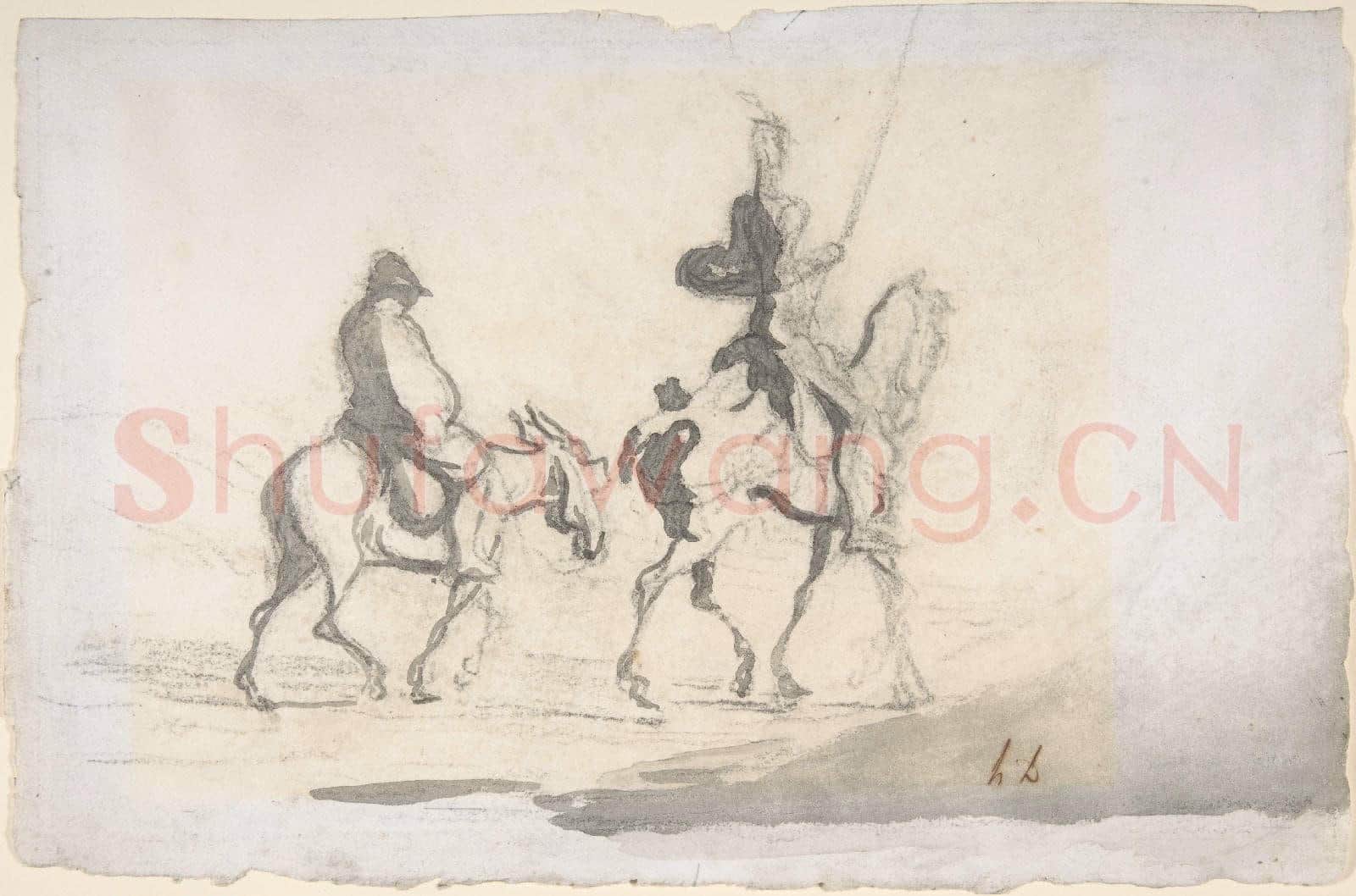 Honoré Daumier-Don Quixote and Sancho Panza.tif