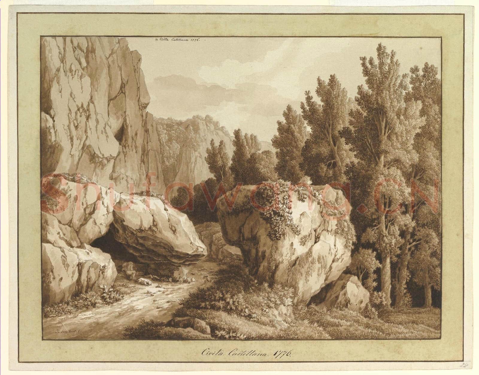 Jacob Philipp Hackert-A Rocky Landscape at Civita Castellana.tif