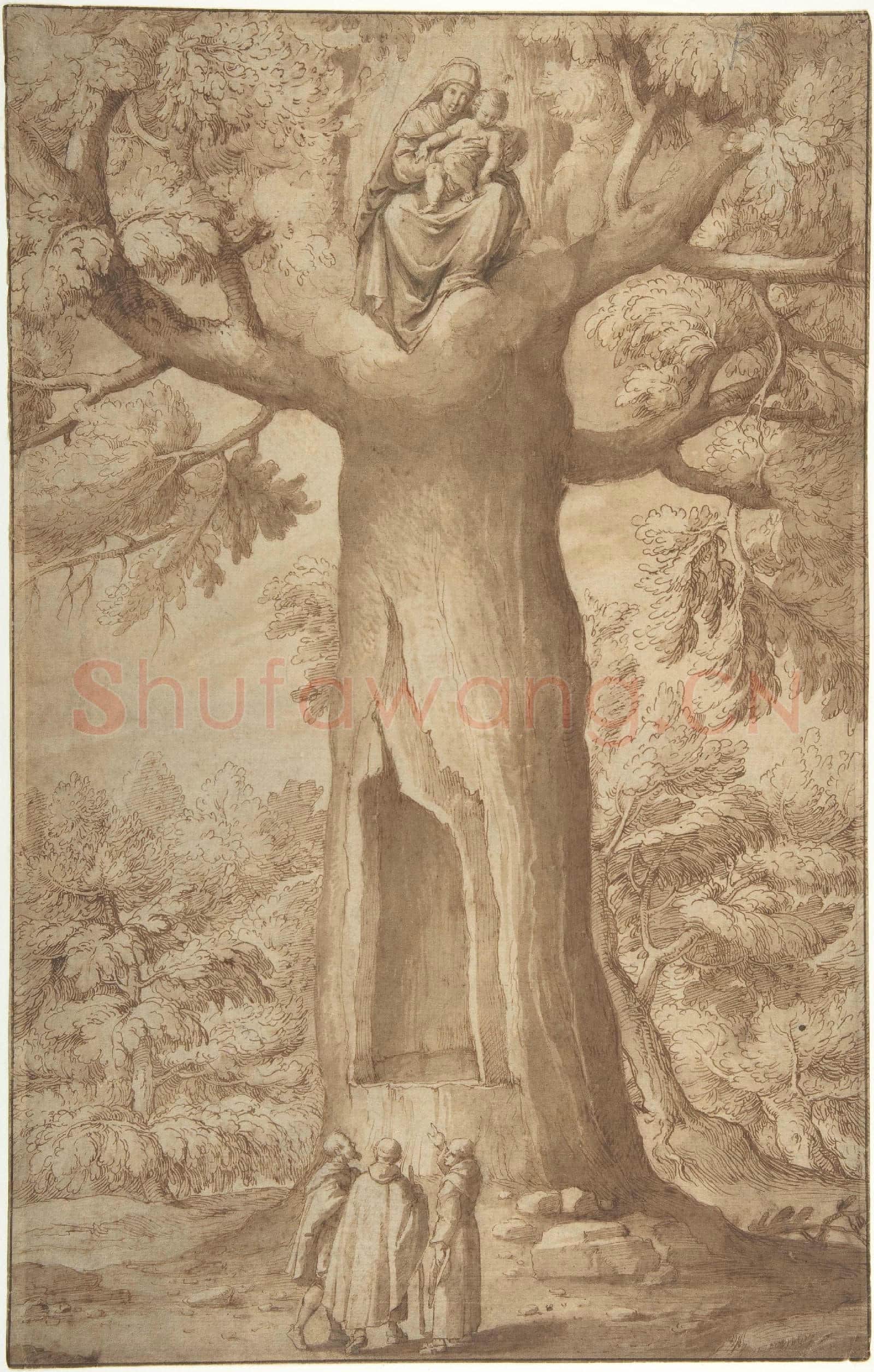 Jacopo Ligozzi-The Beech Tree of the Madonna at La Verna.tif