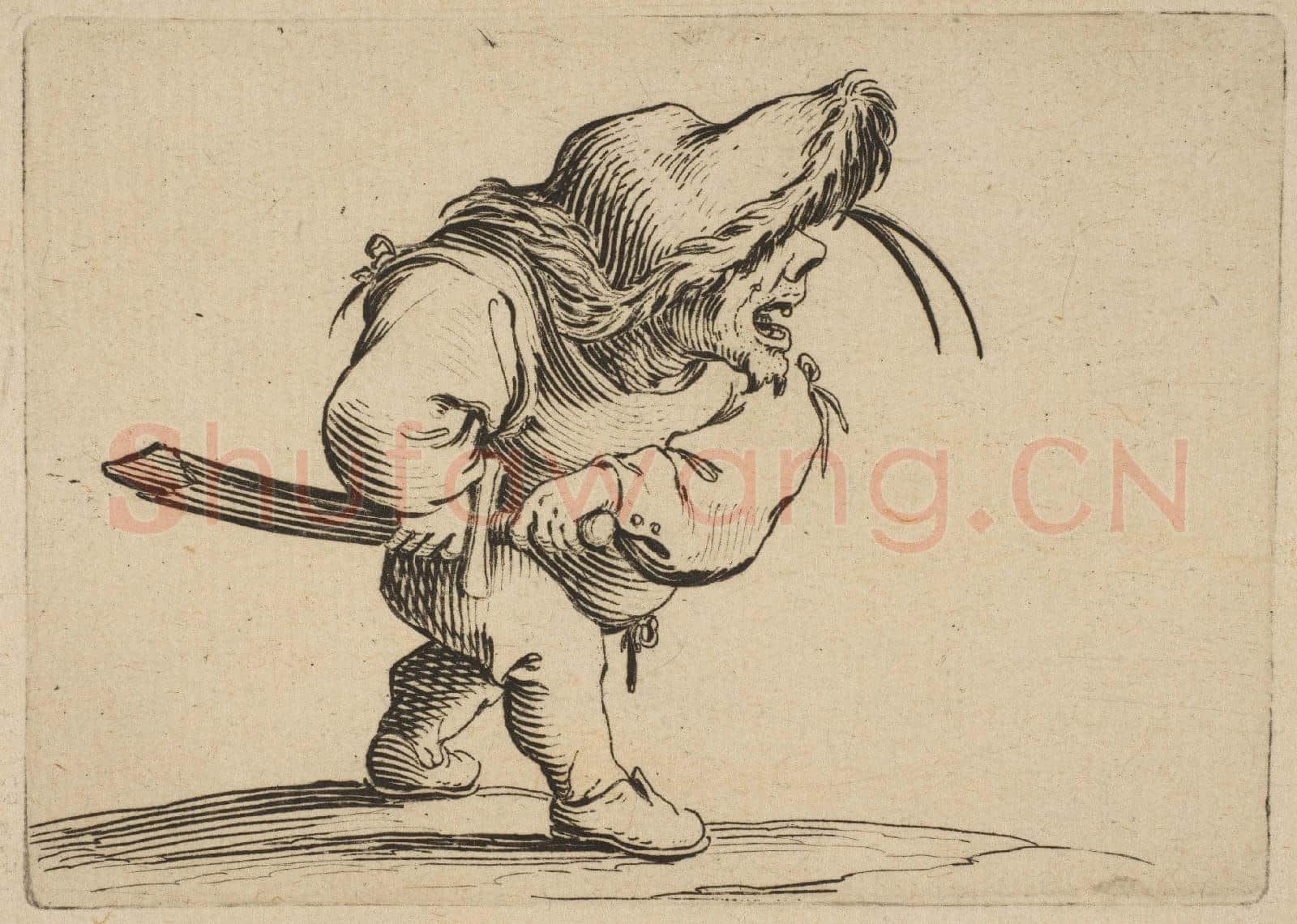 Jacques Callot-L'Homme S'Apprêtant a Tirer son Sabre.tif