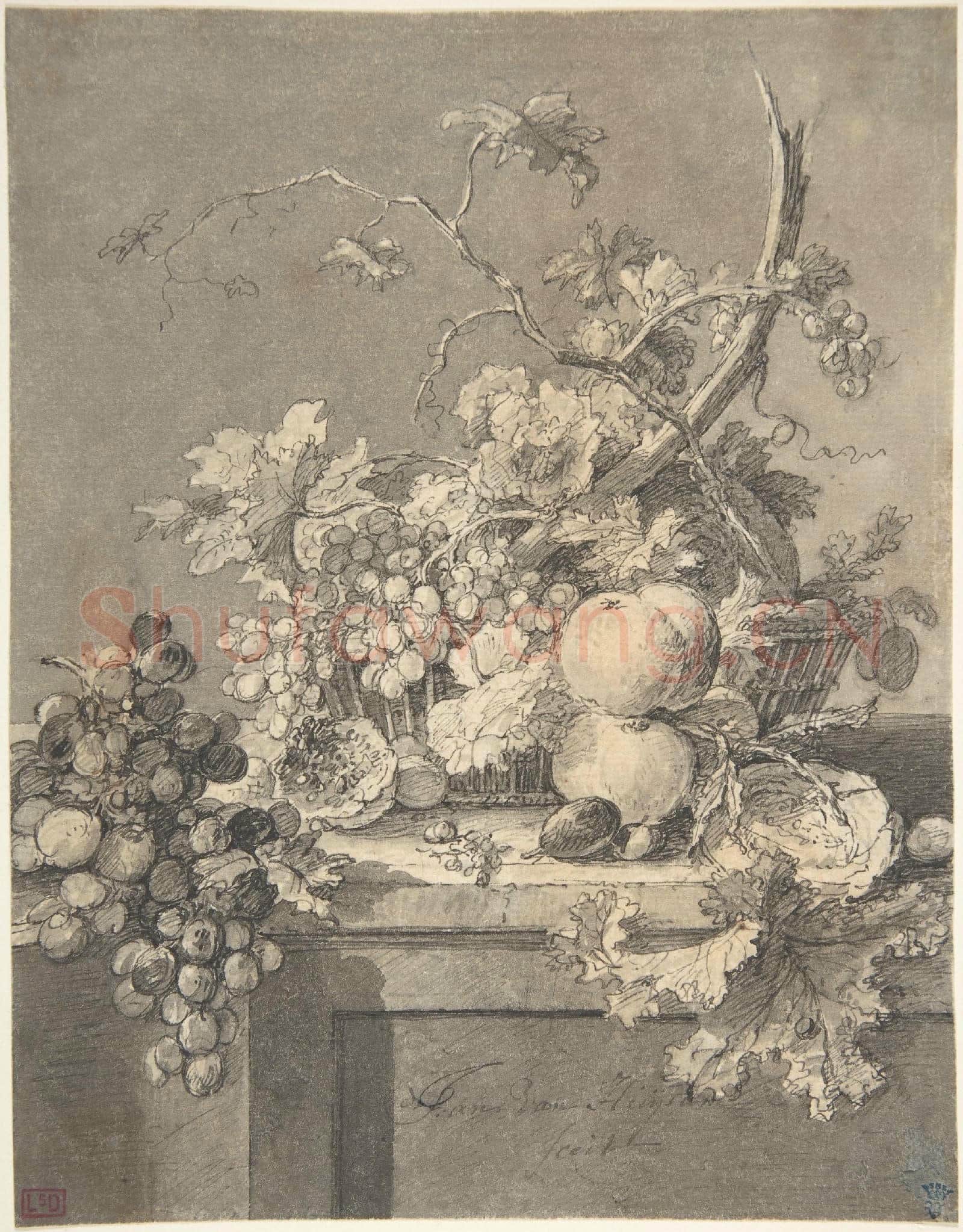 Jan van Huysum-A Basket of Fruit.tif