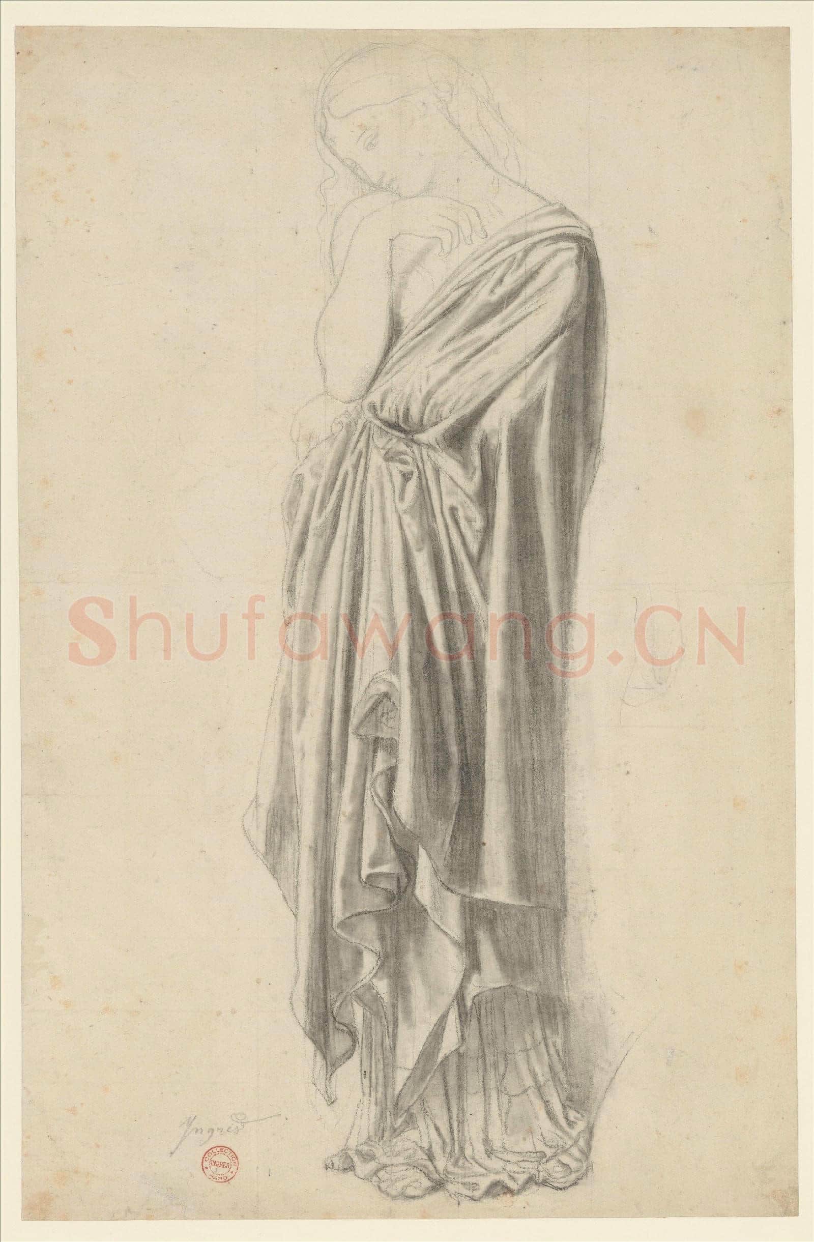 Jean-Auguste-Dominique Ingres-Study for the Figure of Stratonice.tif