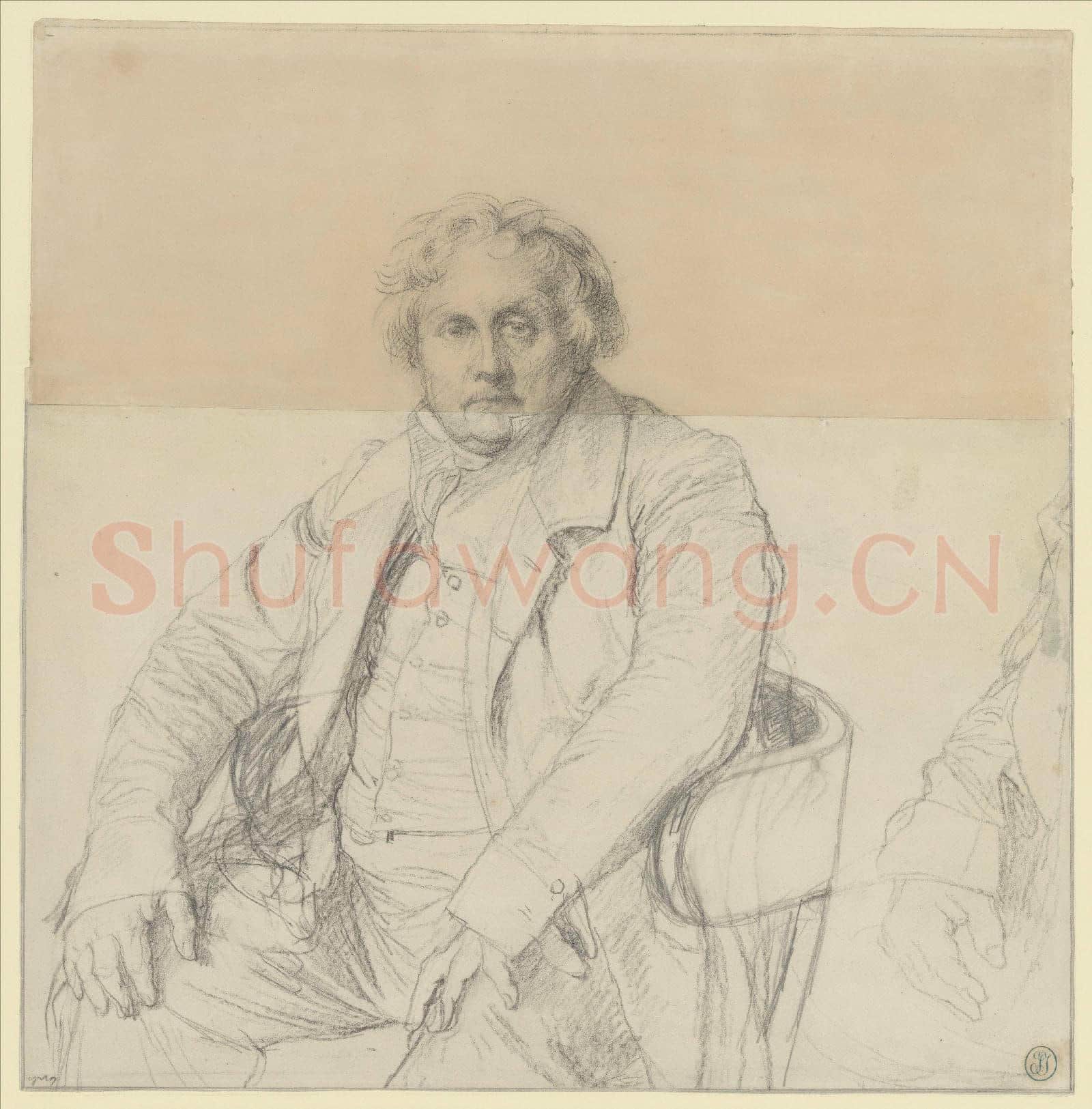 Jean-Auguste-Dominique Ingres-Study for the Portrait of Louis-François Bertin.tif