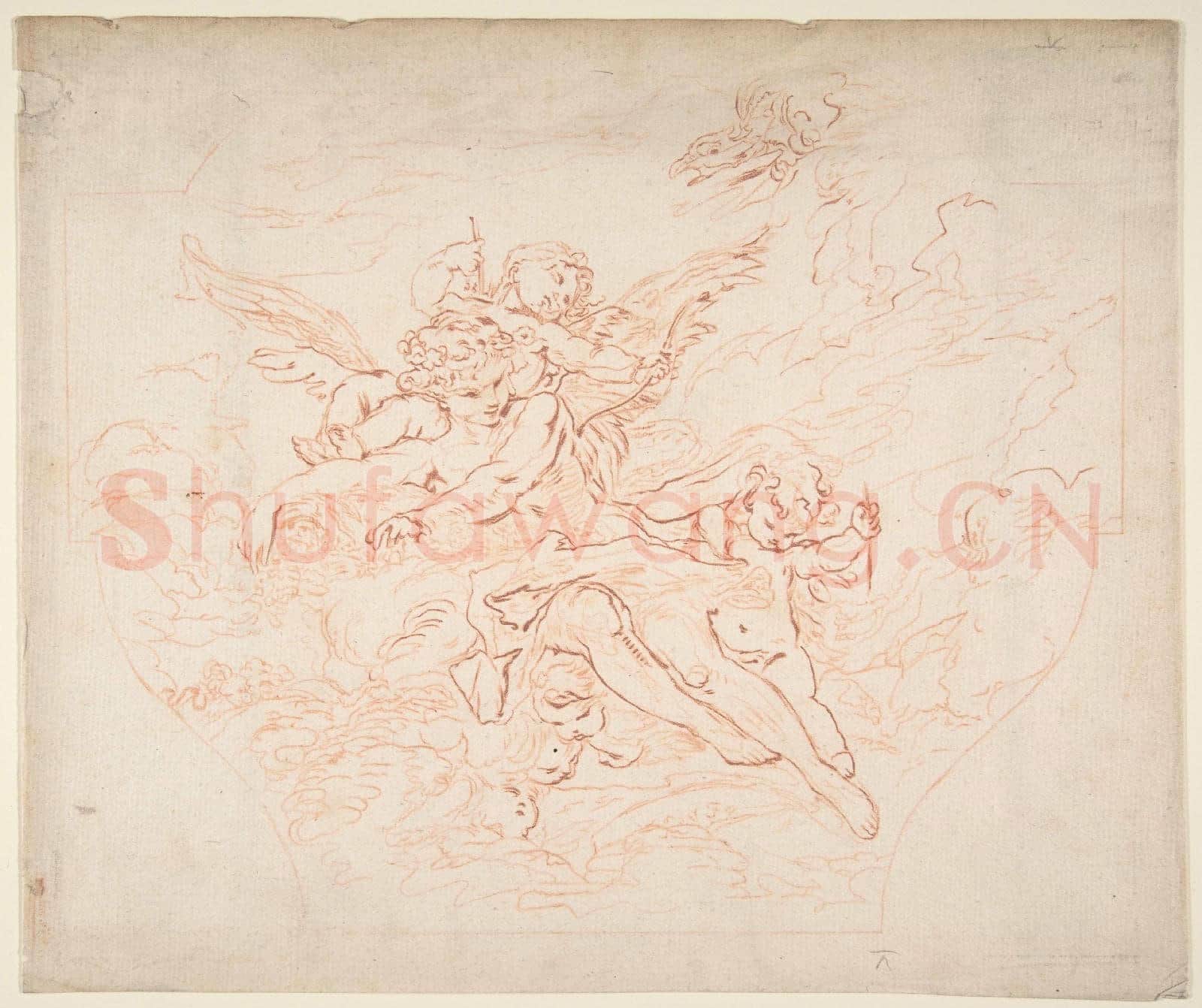 Jean Charles François-Preparatory Drawing of a Ceiling.tif
