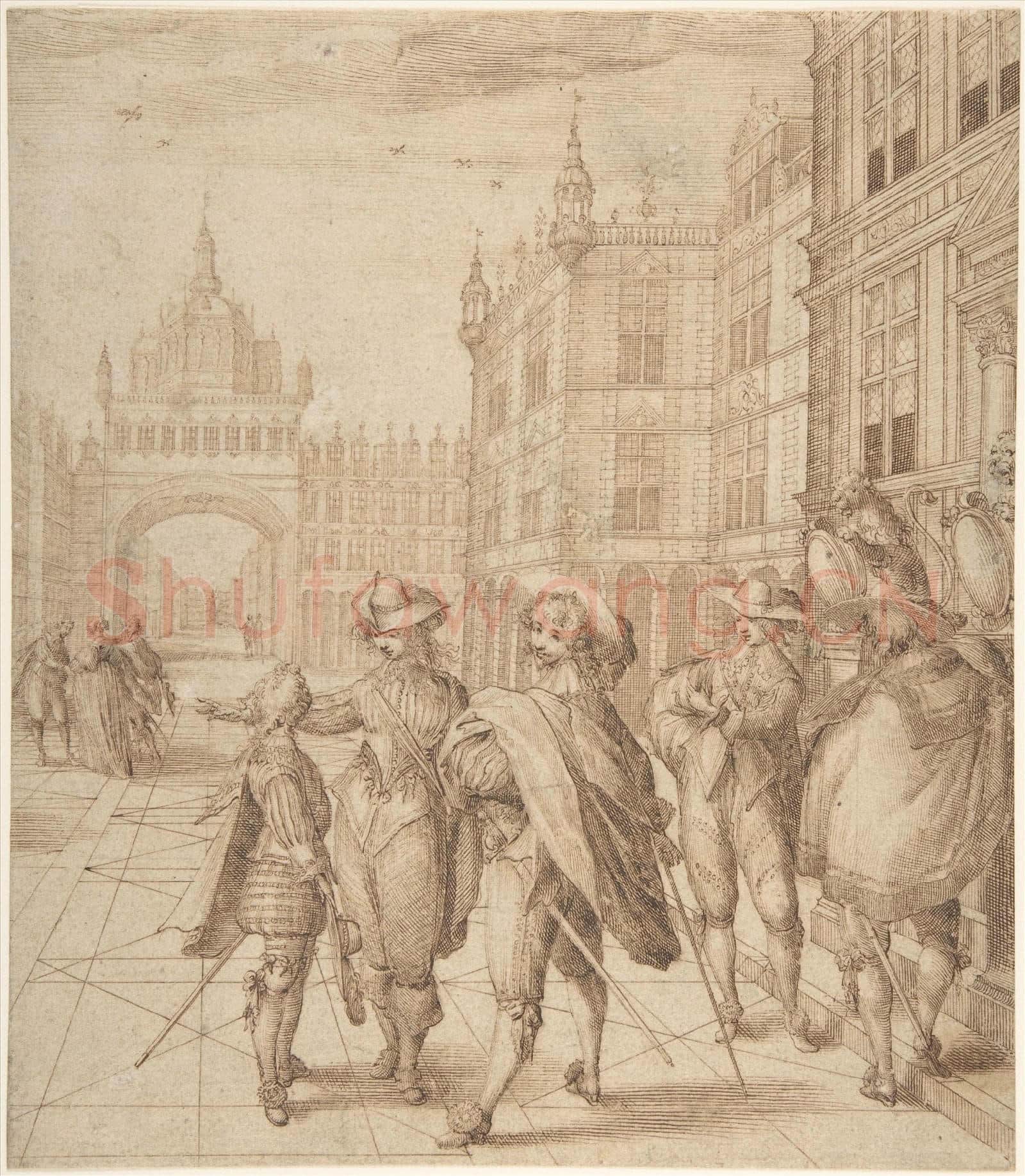 Jean de Saint-Igny-Cavaliers in a City Square.tif