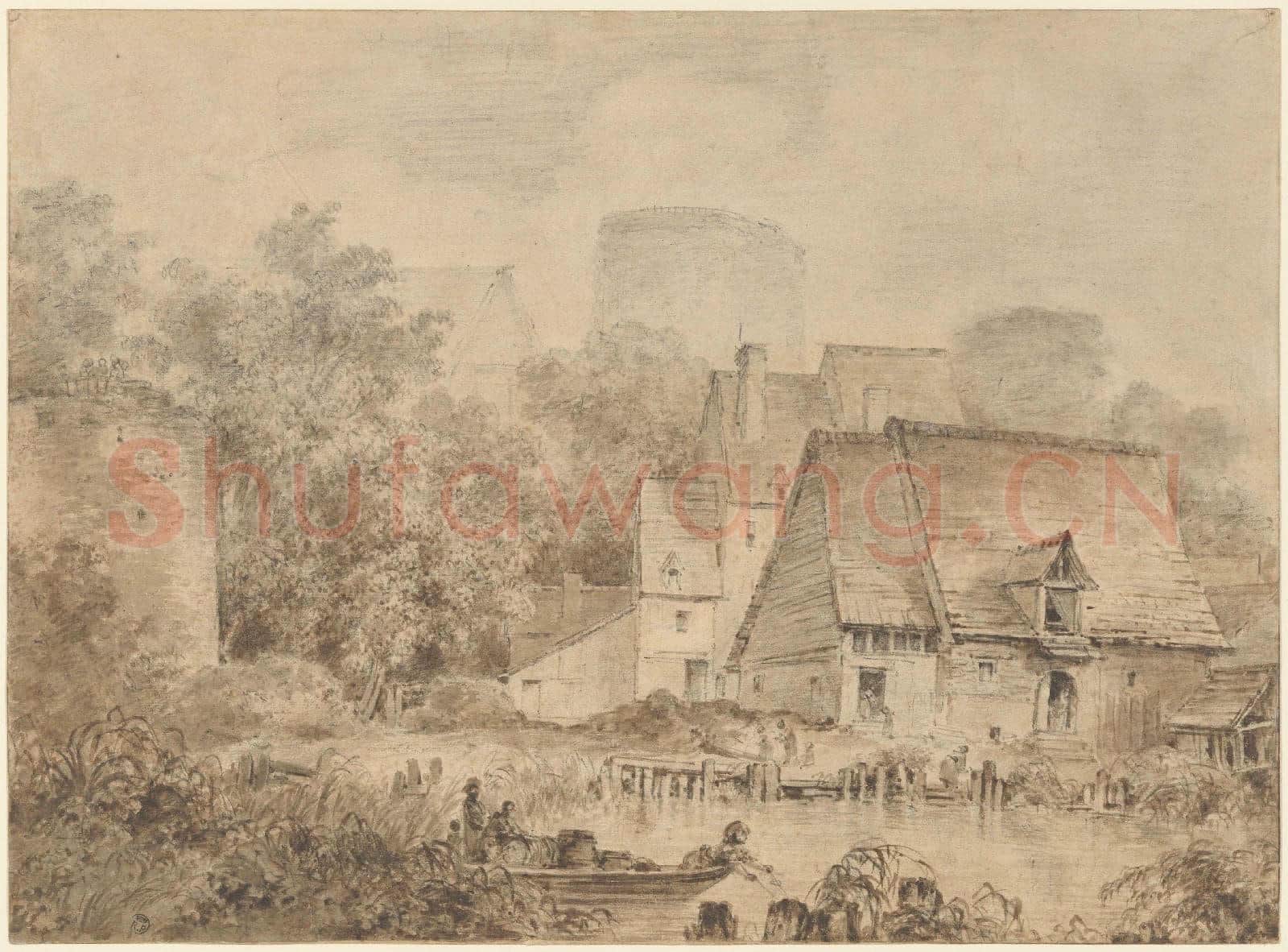 Jean Honoré Fragonard-Riverside Village Dominated.tif