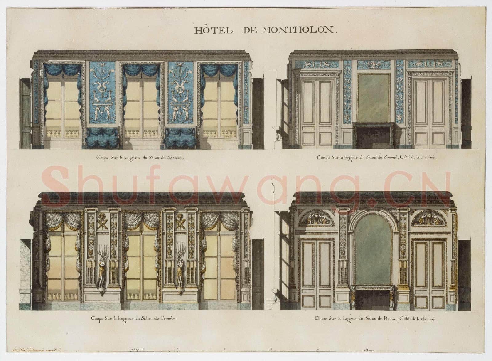Jean Jacques Lequeu-Longitudinal and Cross Sections of the Salons.tif